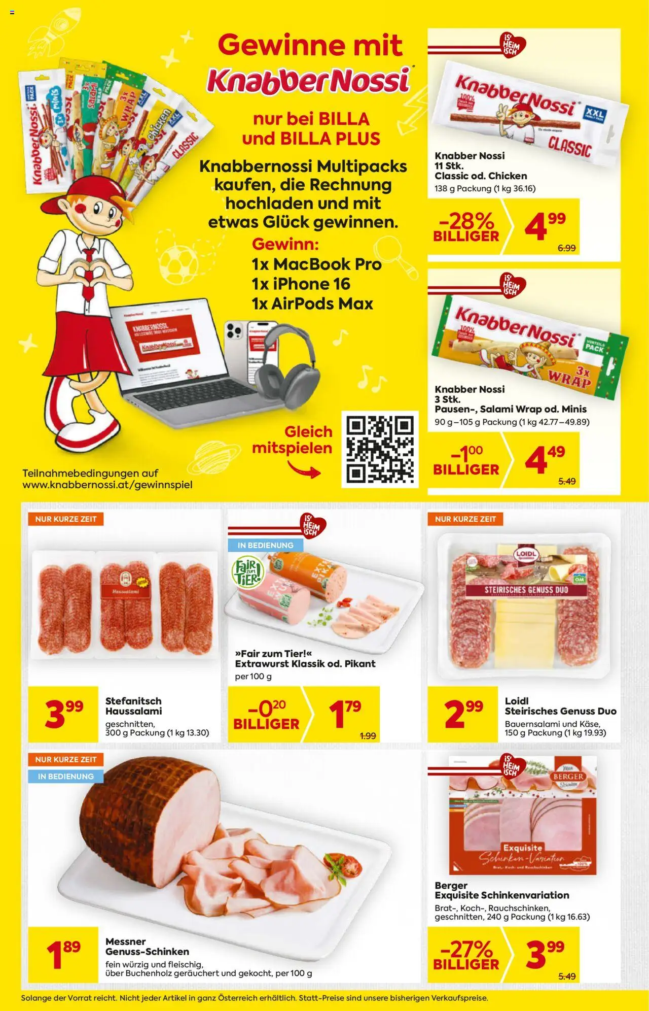 Billa Flugblatt gültig ab 11.09.2025 | Seite: 6 | Produkte: Iphone, Macbook, Salami, Airpods
