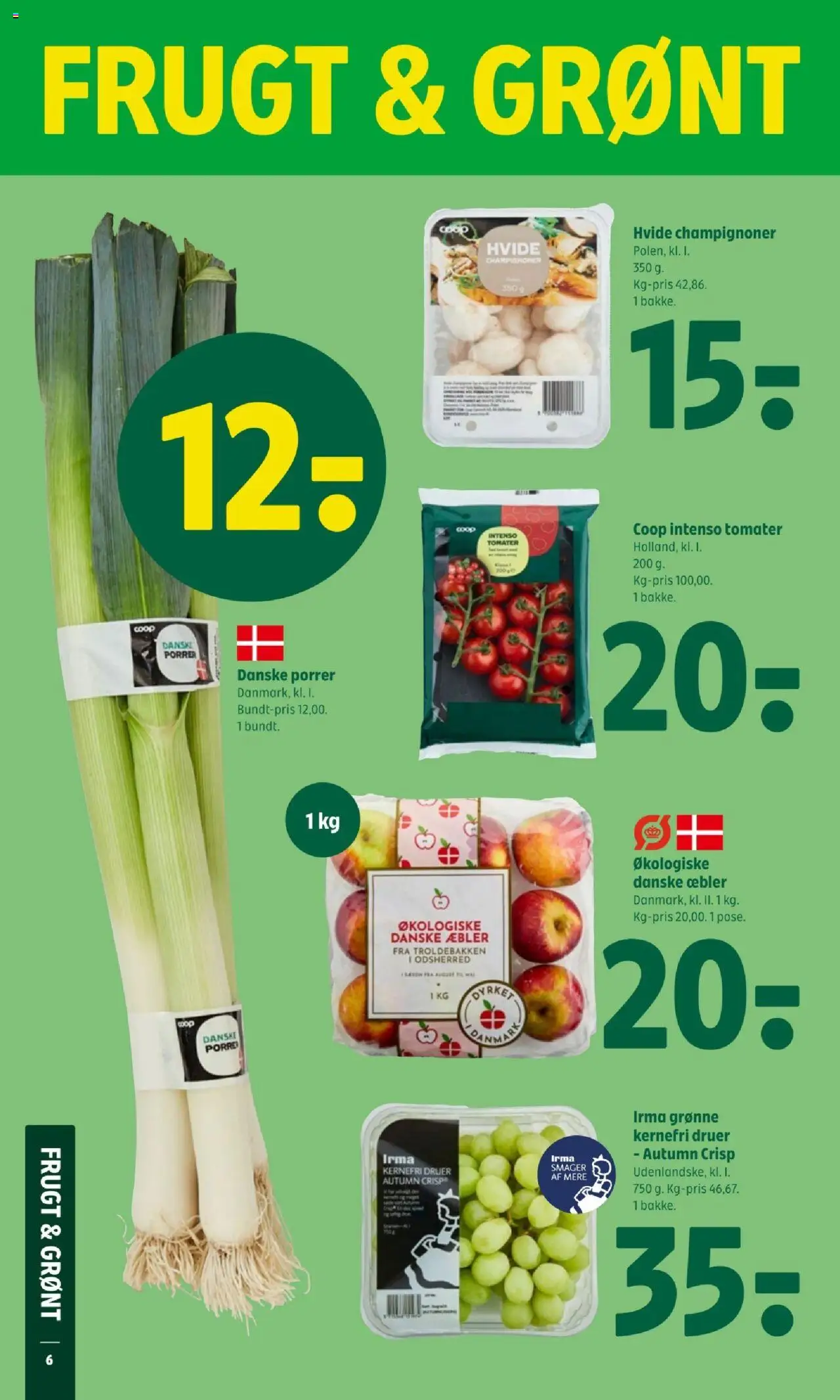 Coop 365 tilbudsavis – gyldig fra 09.10.2025 | Side: 8 | Produkter: Æbler, Tomater, Porrer, Lingerie