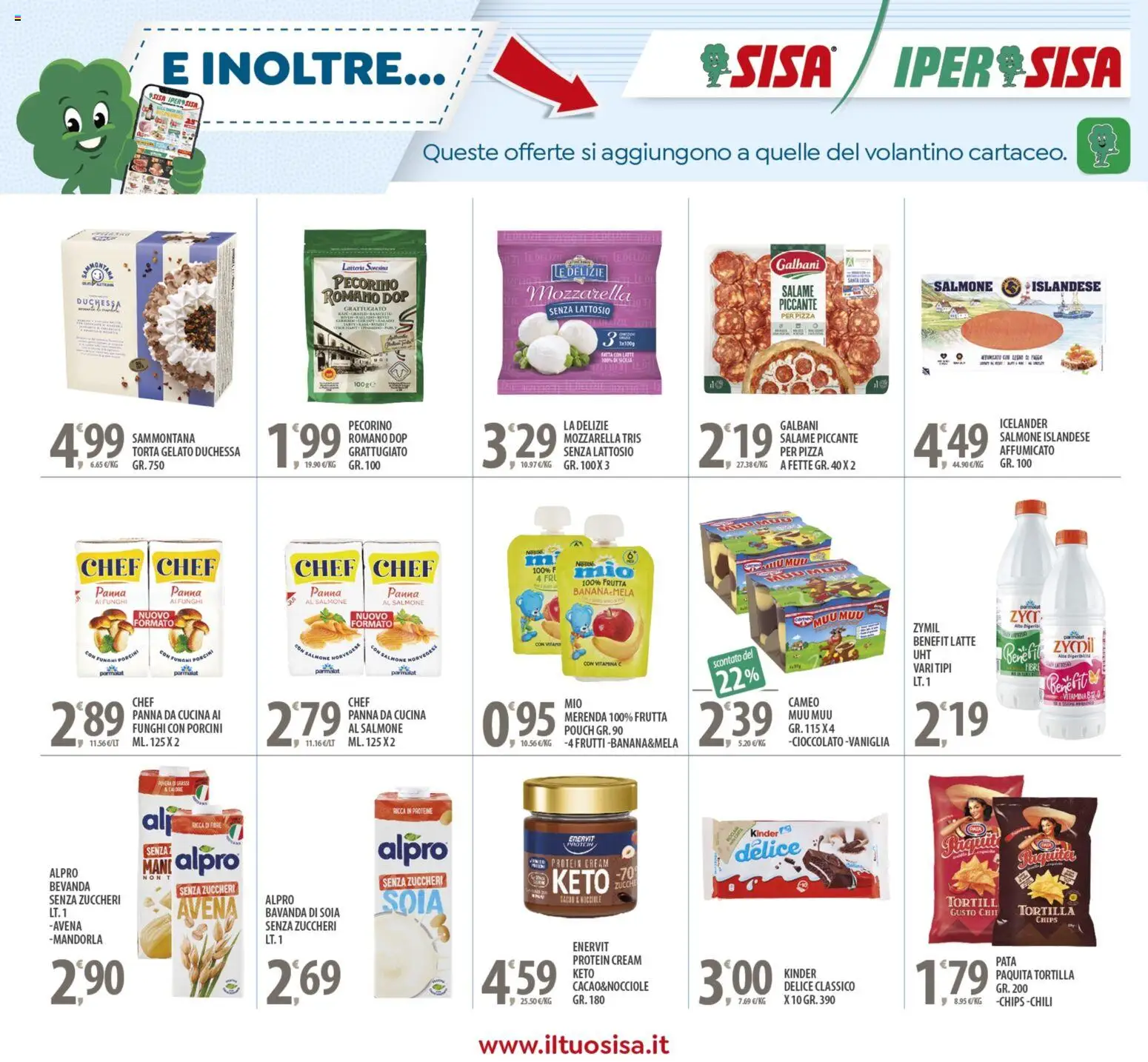 Volantino SISA del 04.11.2025 | Pagina: 22 | Prodotti: Cioccolato, Frutta, Mozzarella, Latte