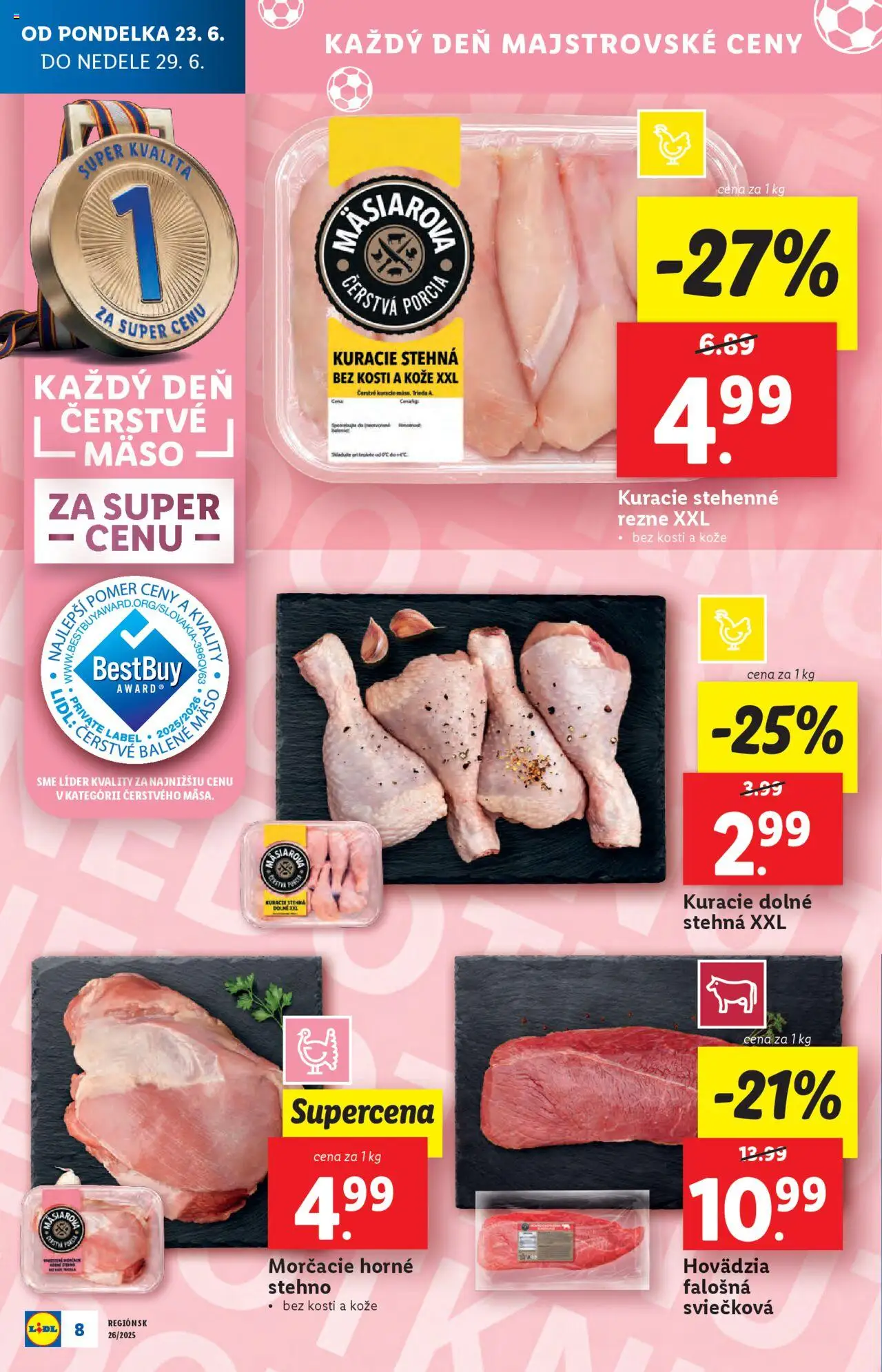 Lidl leták │ platný od 23.06.2025 | Strana: 12 | Produkty: Kuracie stehná
