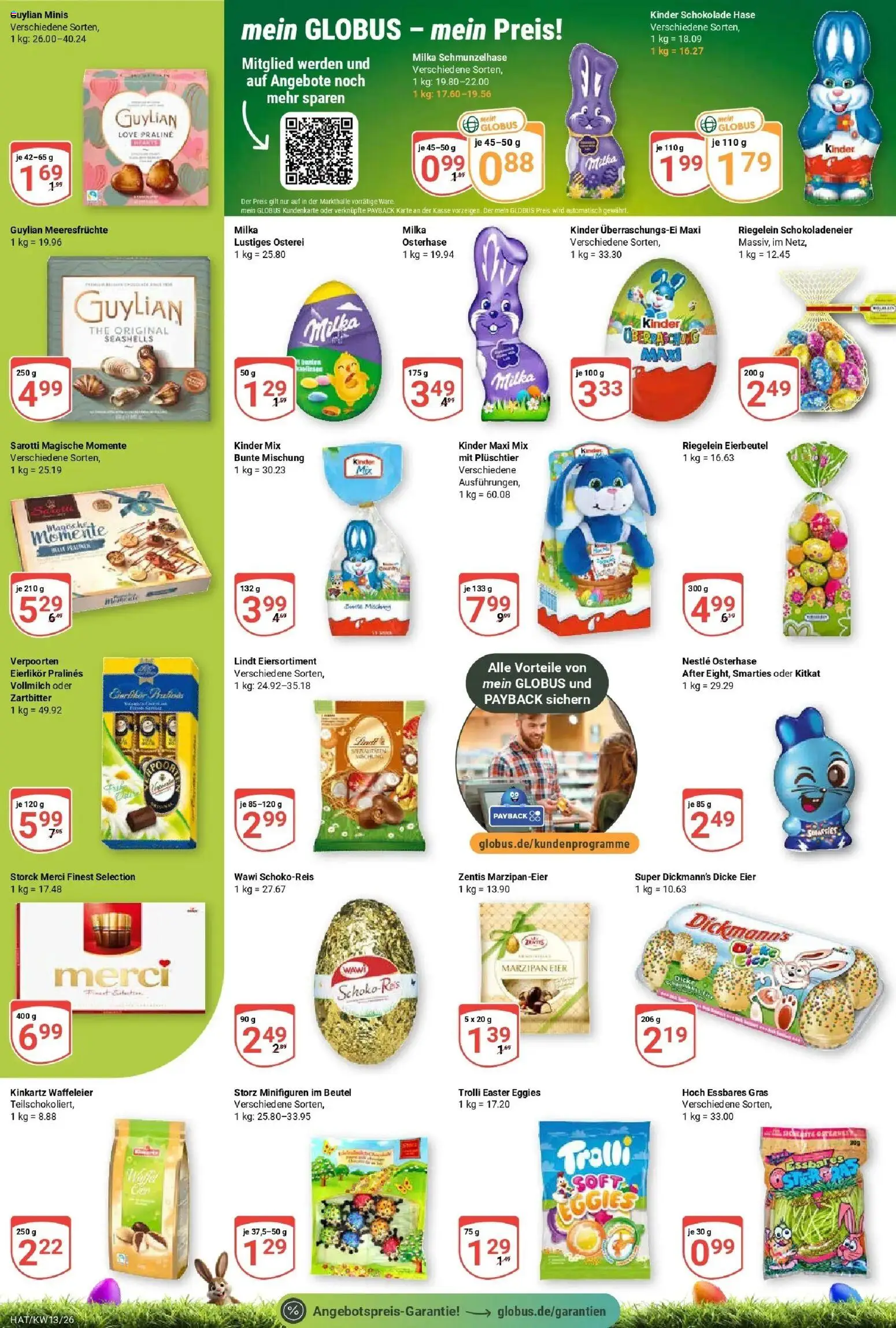 Globus prospekt Hattersheim	 – gültig ab 23.03.2026 | Seite: 4 | Produkte: Merci, Schokolade, Smarties, Milka