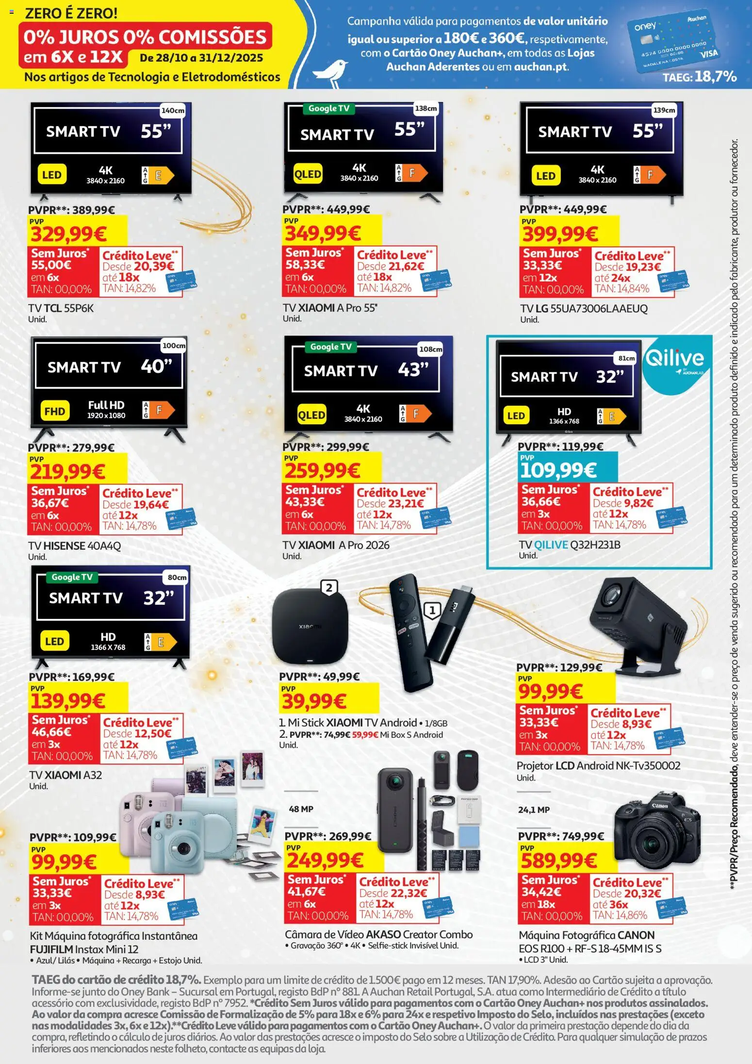 Auchan - Onde o Natal acontece com a melhor tecnologia │ válido de 21.11.2025 | Página: 11 | Produtos: Vídeo, Máquina fotográfica, Projetor