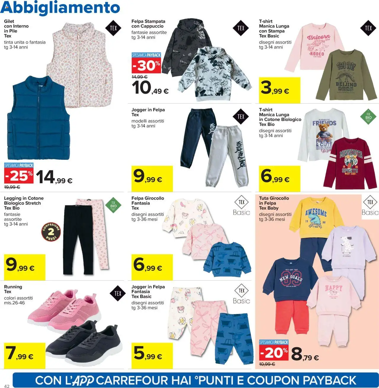 Volantino Carrefour del 05.09.2025 | Pagina: 42 | Prodotti: Felpa, Cappuccio, The, Stampa