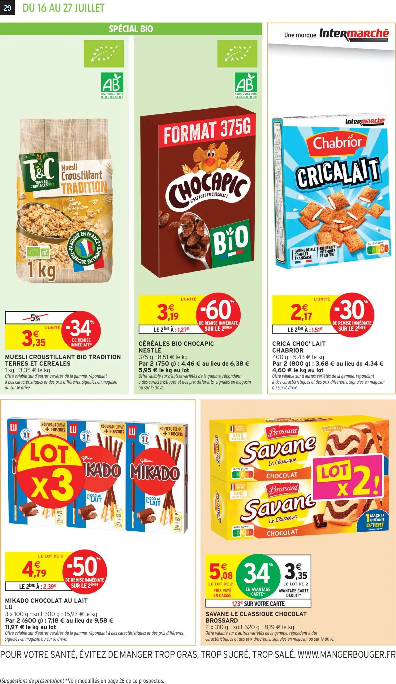  | Page: 21 | Produits: Farine, Lait, Chocolat, Biscuits
