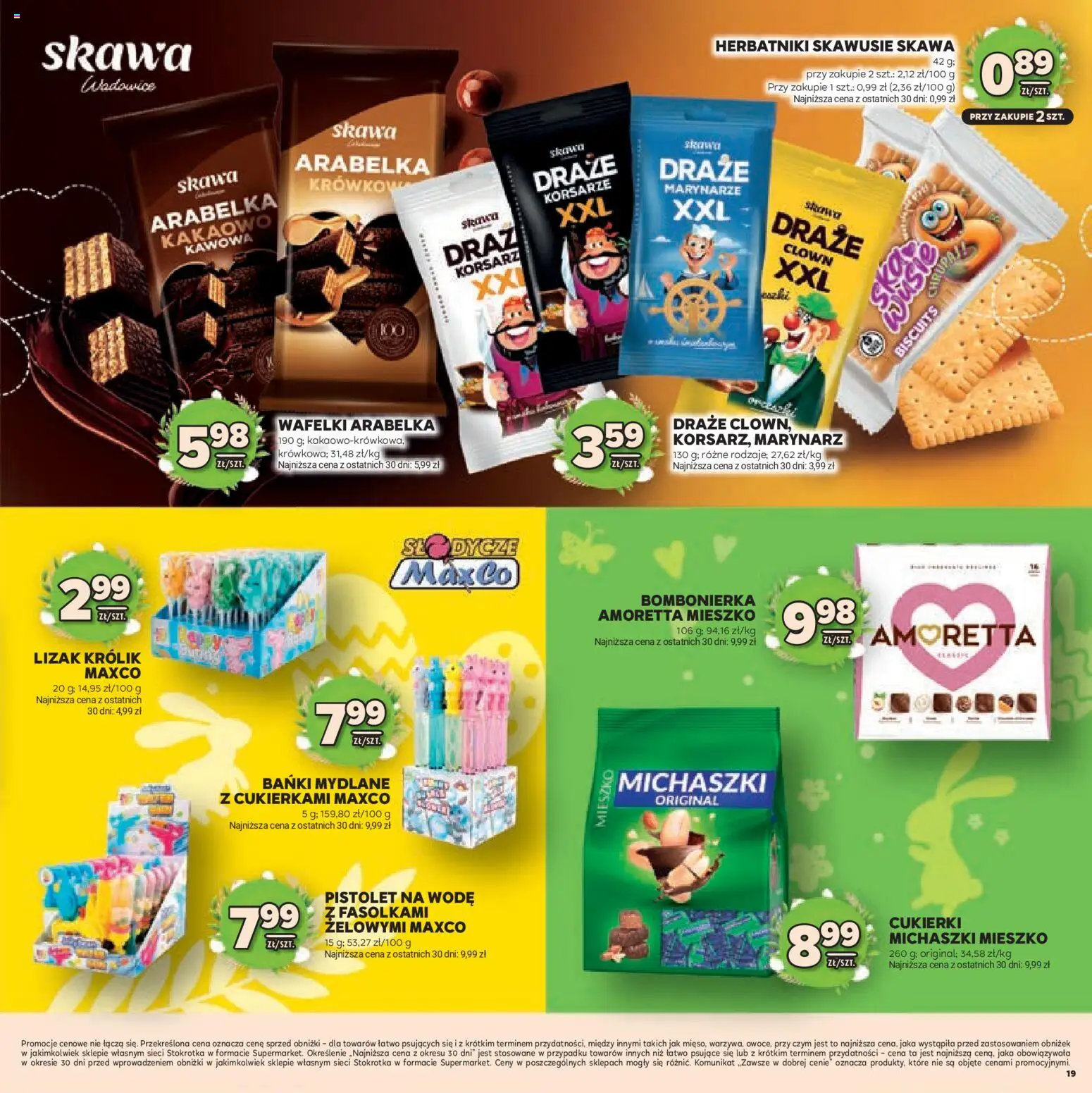 Stokrotka gazetka - Wielkanoc od 19.03.2026 | Strona: 19 | Produkty: Słodycze, Bombonierka, Herbatniki, Wafelki