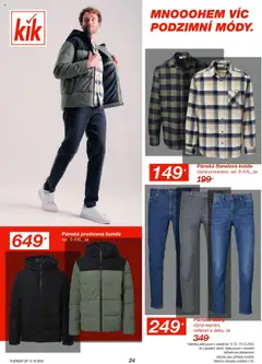 Náhled letáku Kik leták od 13.10.2025 | Strana: 24 | Produkty: Košile, Bunda, Džíny, Flanelová košile