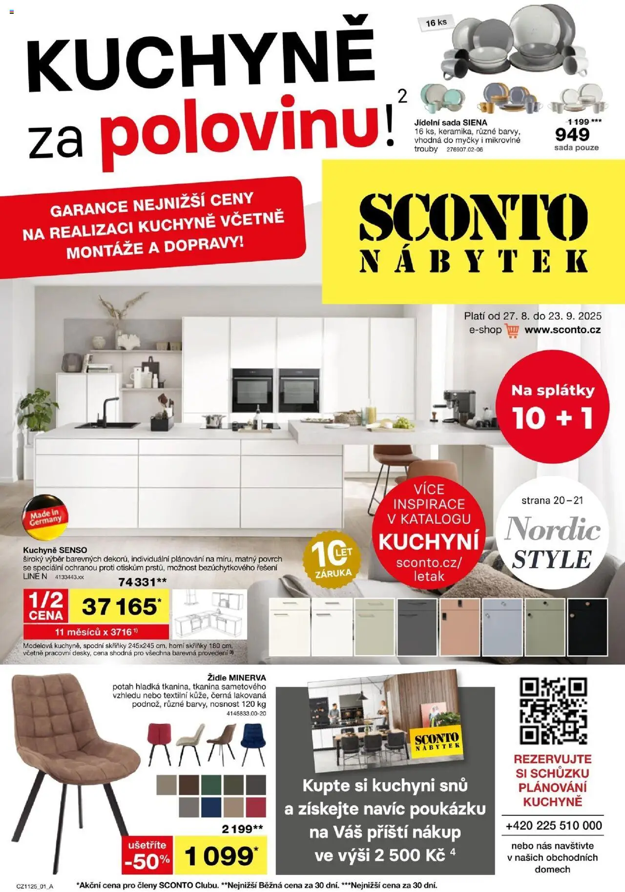 Sconto nábytek leták od 27.08.2025 | Strana: 1 | Produkty: Nábytek, Židle, Kuchyně