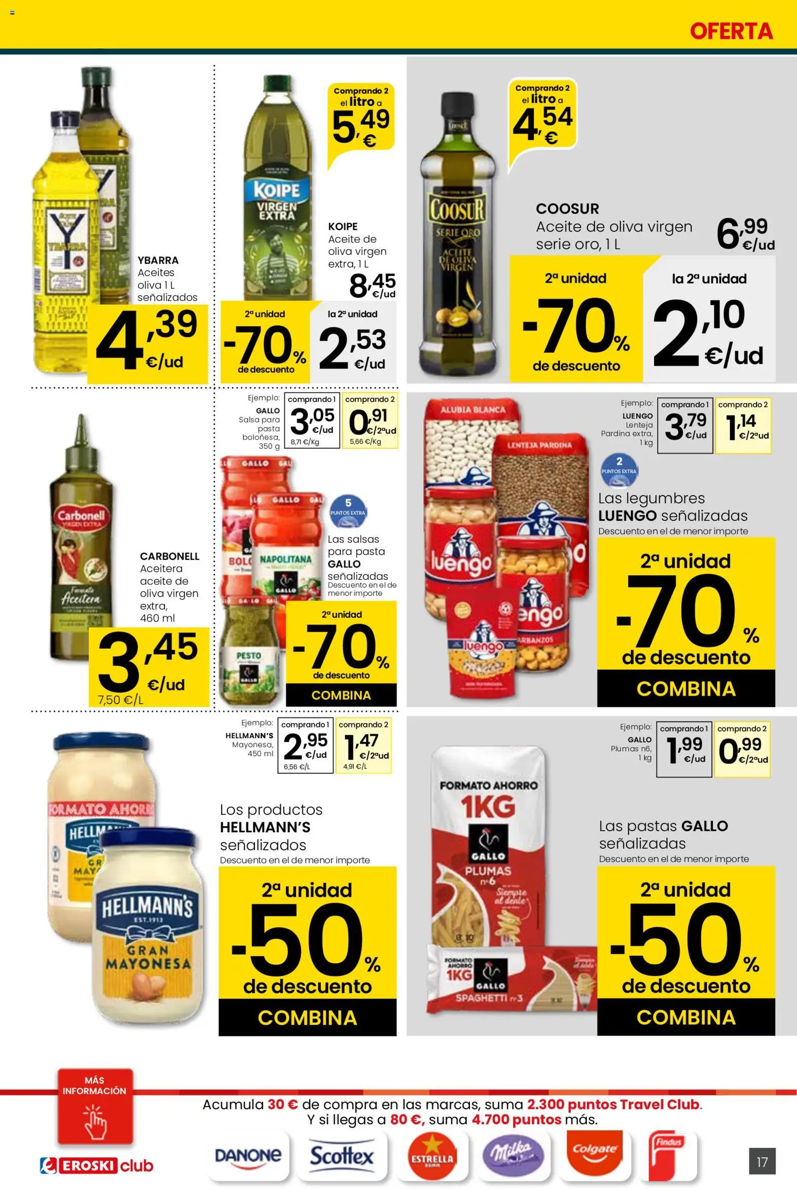 Eroski - Viste tu cesta de primavera Center │ válido desde el 26.02.2026 | Página: 17 | Productos: Aceite, Pasta, Aceite de oliva, Οθόνη προβολής