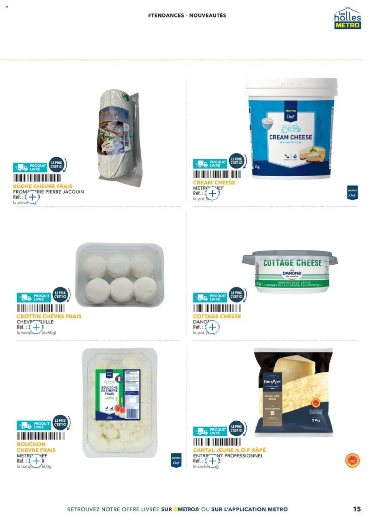 {H1} | Page: 15 | Produits: Cottage cheese, Fromage, Livre