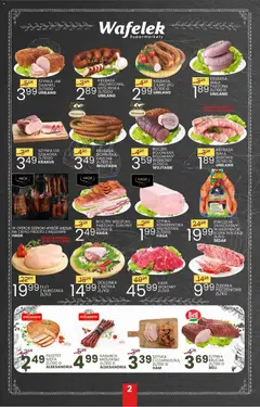 Pogląd oferty "Wafelek gazetka" - ważna od 23.03.2026 | Strona: 2 | Produkty: Kiełbasa, Czarnuszka, Szynka, Boczek
