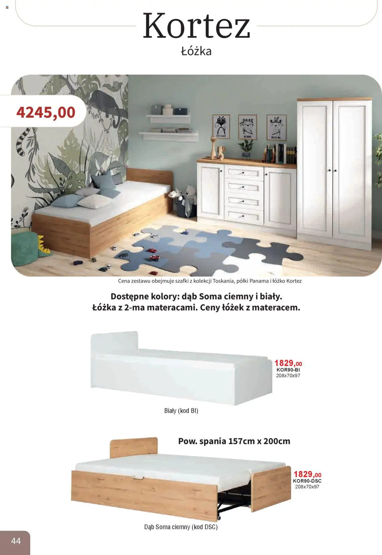Bodzio Katalog od 01.10.2025 | Strona: 44 | Produkty: Łóżko