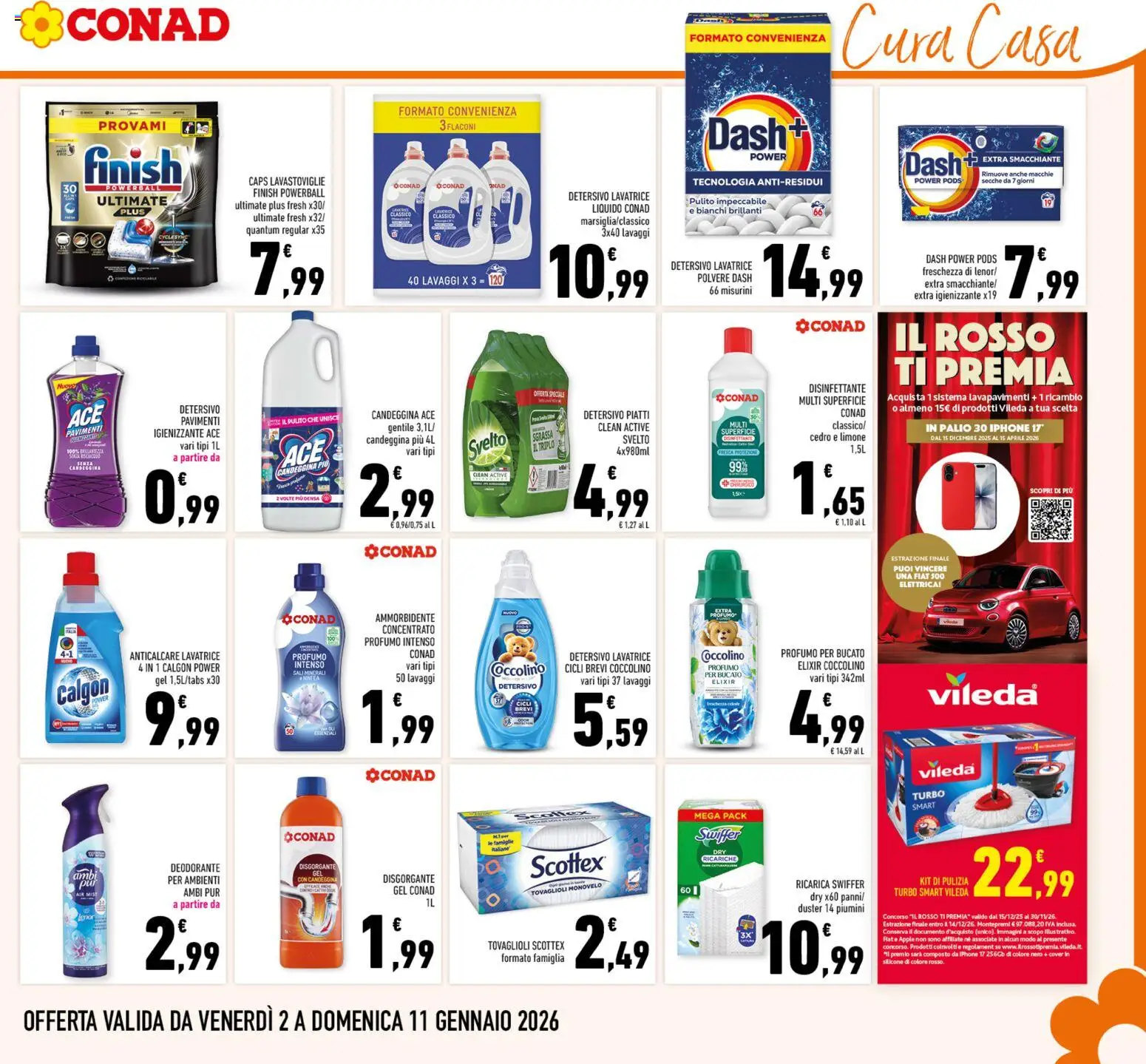 Volantino Conad del 02.01.2026 | Pagina: 19 | Prodotti: Candeggina, Anticalcare, Lavatrice, Lavastoviglie
