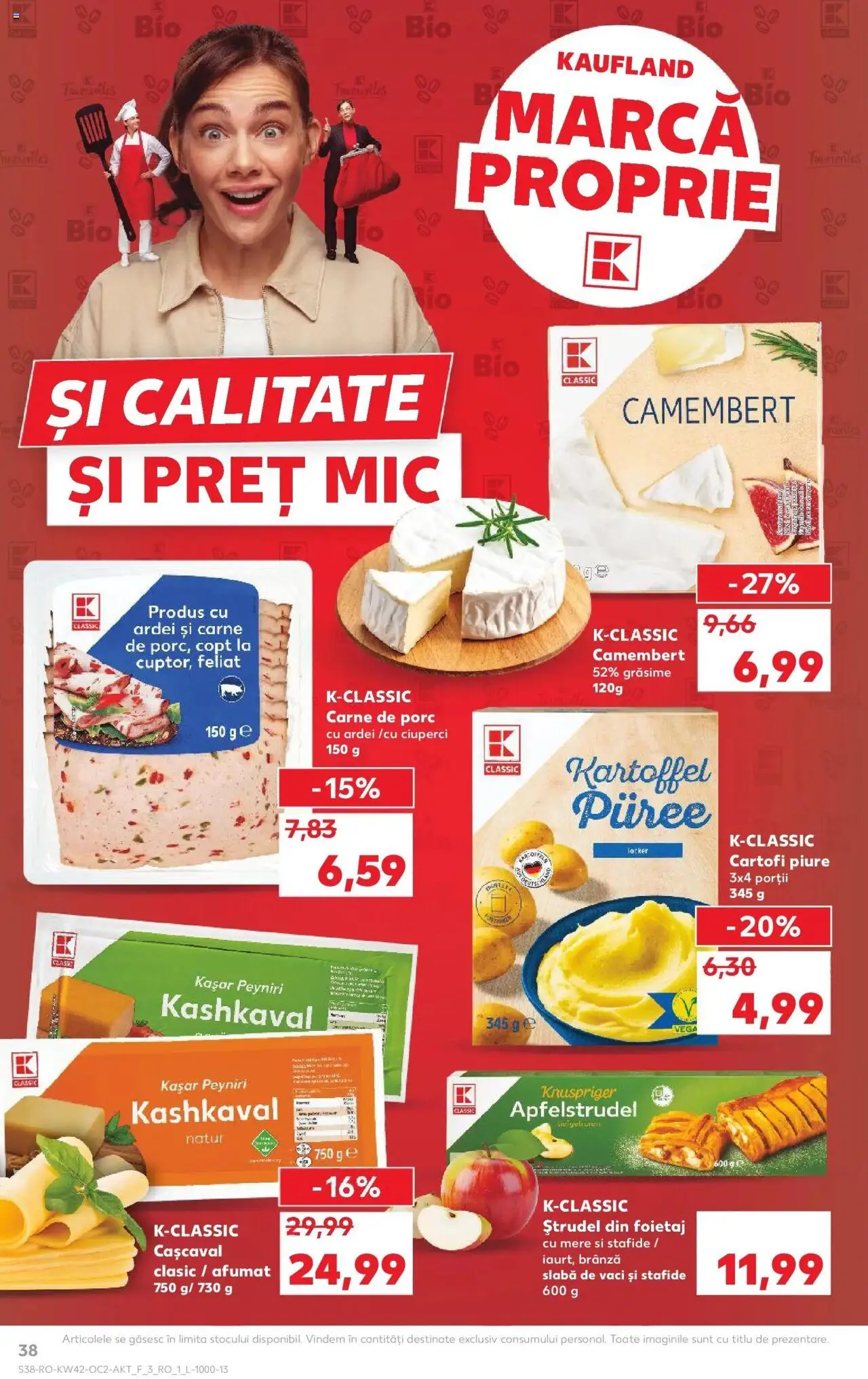 Noul catalog Kaufland – valabil de la 15.10.2025 | Pagină: 38 | Produse: Foietaj, Cașcaval, Mere, Stafide