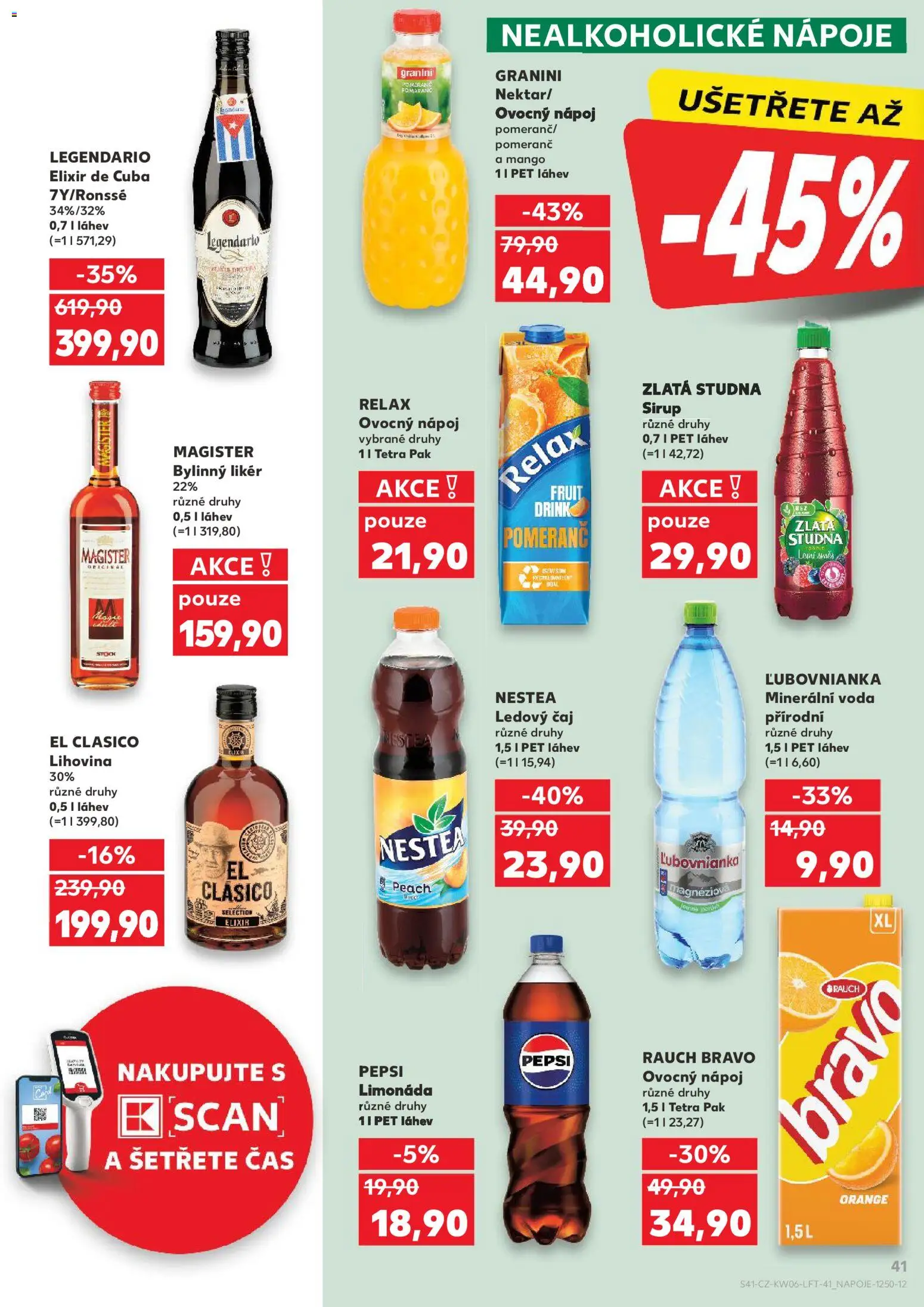 Kaufland leták - Plzeň od 04.02.2026 | Strana: 41 | Produkty: Mango, Pepsi, Sirup, Ledový čaj