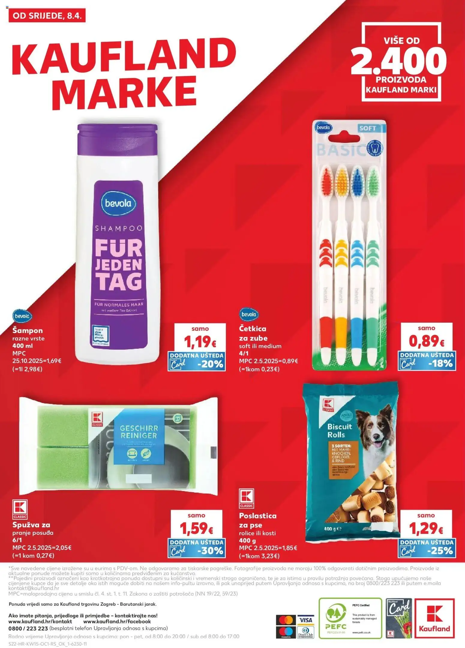 Kaufland katalog | vrijedi od 07.04.2026 | Stranica: 22 | Proizvodi: Spužva, Šampon, Četkica za zube, Telefon