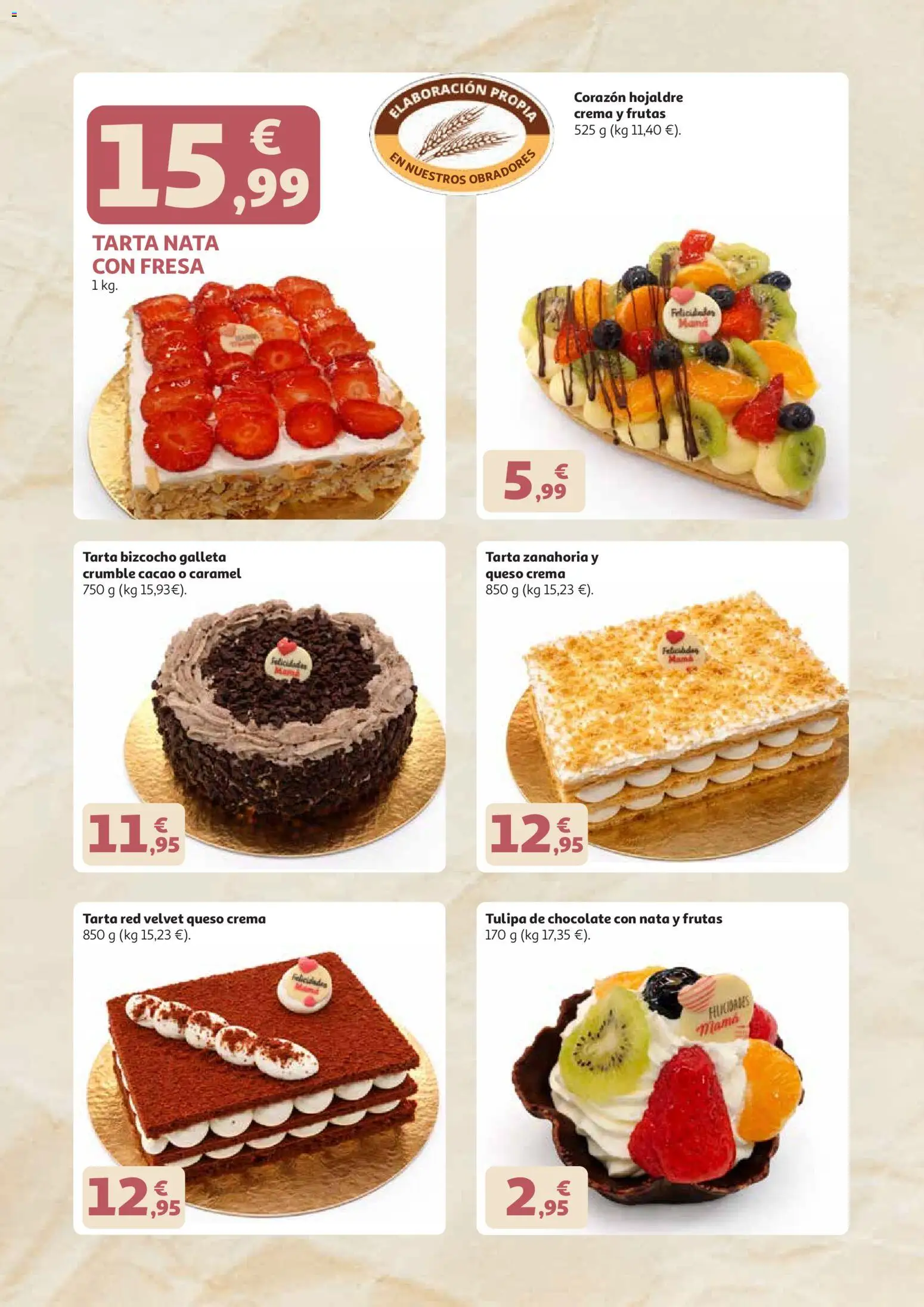 Alcampo - dia de la madre 2026 Canarias │ válido desde el 21.04.2026 | Página: 4 | Productos: Zanahoria, Crema, Bizcocho, Φρυγανιές σικάλεως