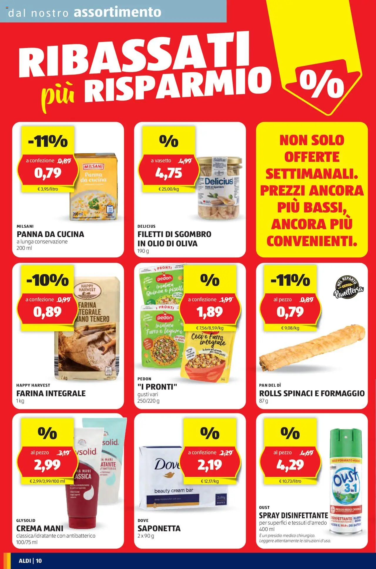 Volantino Aldi del 07.07.2025 | Pagina: 10 | Prodotti: Crema, Gin, Panna, Saponetta