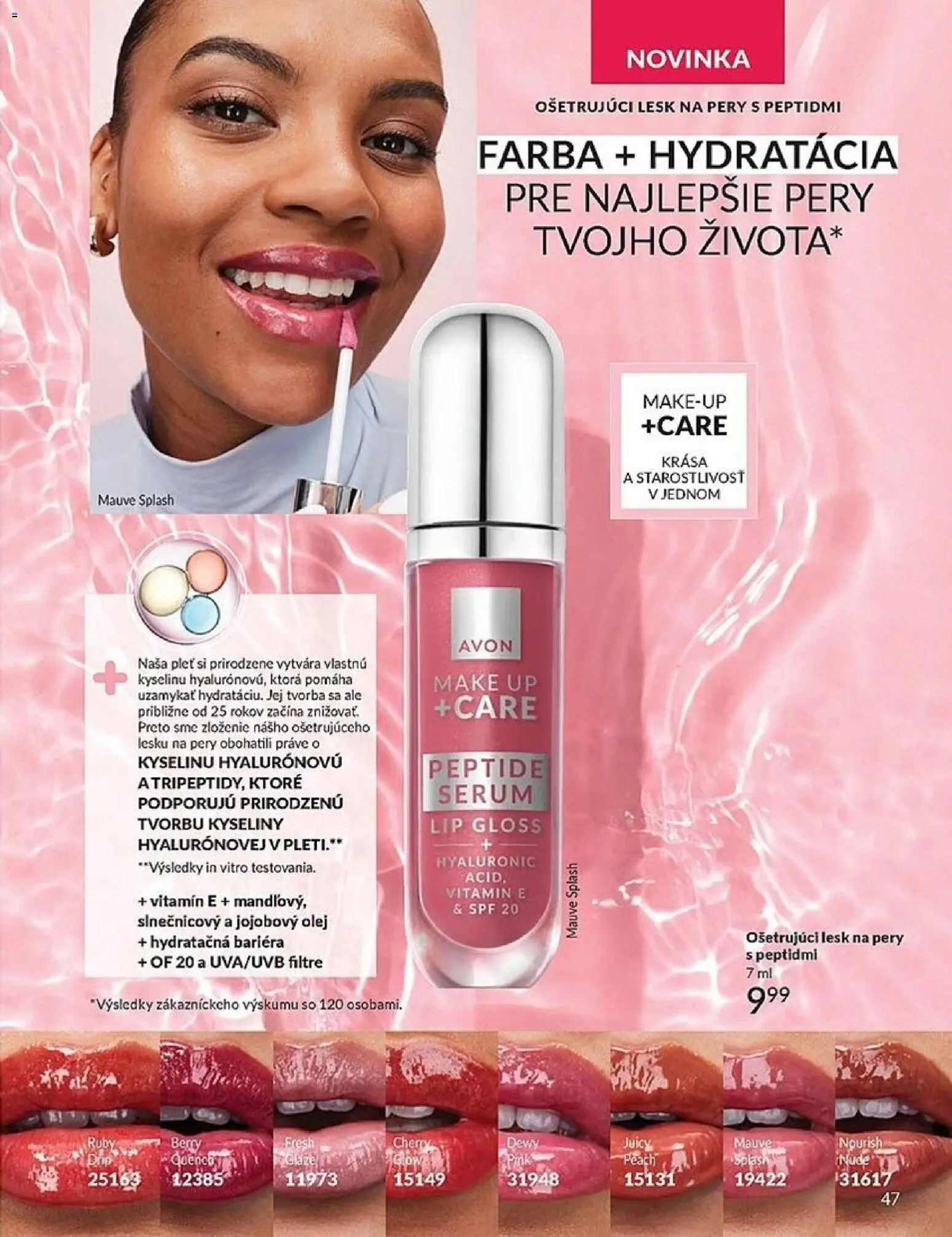 Nové Avon akcie – leták je platný od 01.04.2026 | Strana: 47 | Produkty: Olej, Make up, Lesk na pery