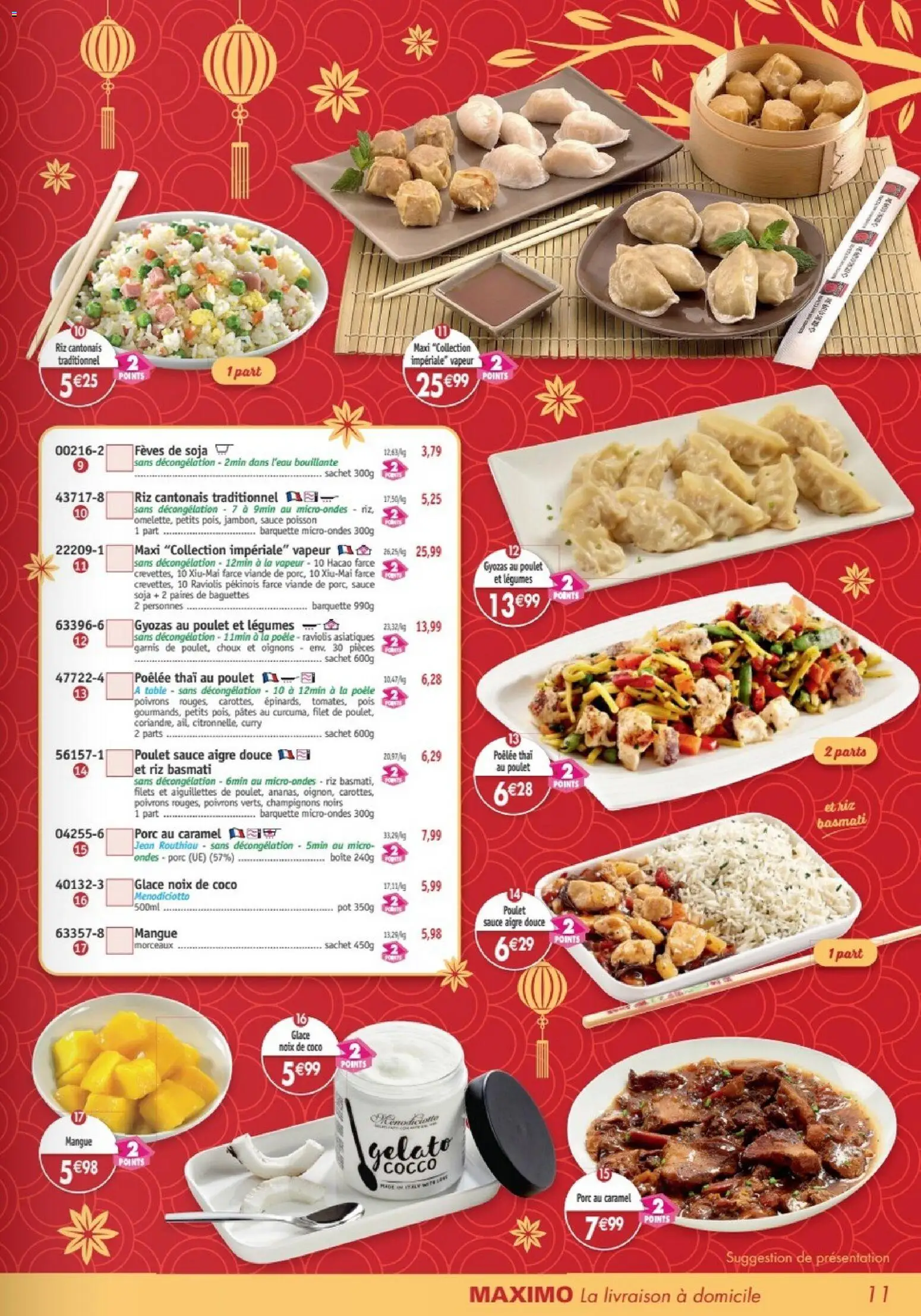 {H1} | Page: 11 | Produits: Table, Pois, Poisson, Noix