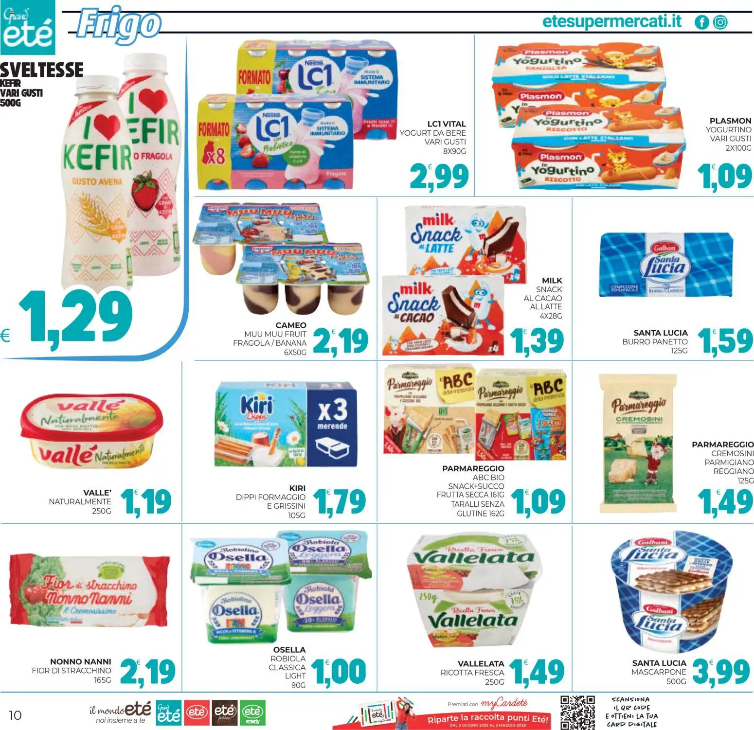Volantino Eté del 27.01.2026 | Pagina: 10 | Prodotti: Latte, Stracchino, Ricotta, Cacao