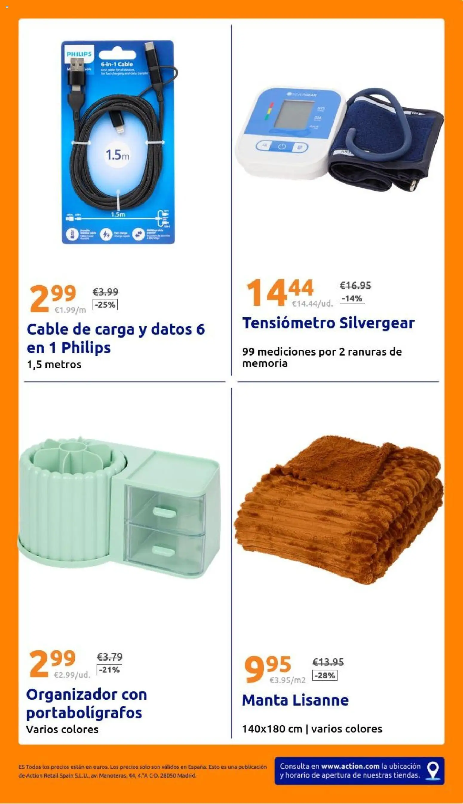 Action - folleto │ válido desde el 31.12.2025 | Página: 33 | Productos: Organizador, Cable, Manta