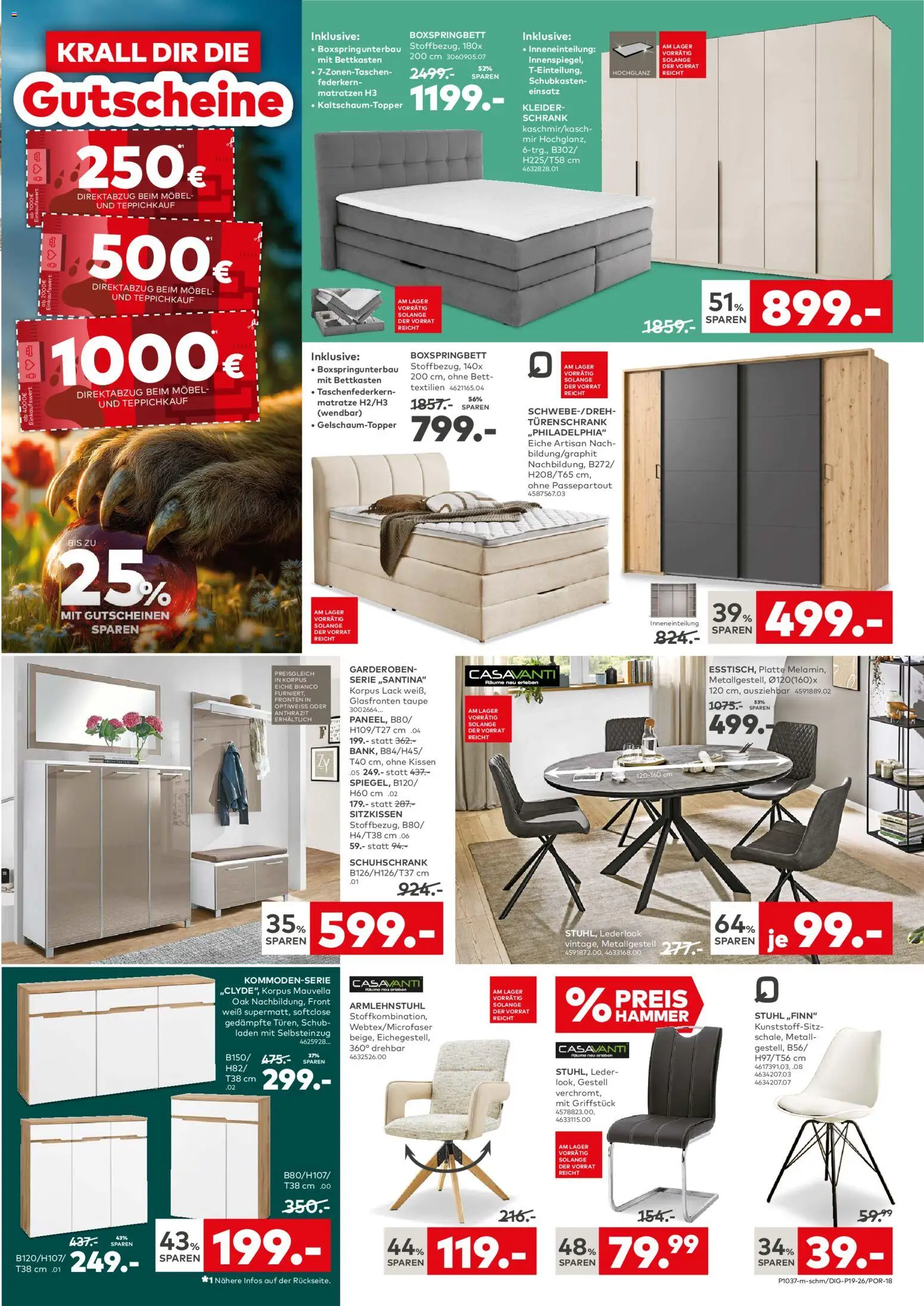 Porta! Prospekt Berlin – gültig ab 27.04.2026 | Seite: 3 | Produkte: Matratze, Kissen, Boxspringbett, Schrank