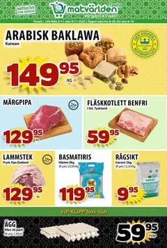 Matvärlden - erbjudanden - Tensta - Förhandsvisning av reklamblad från butik Matvärlden aktuell från 03.11.2025
