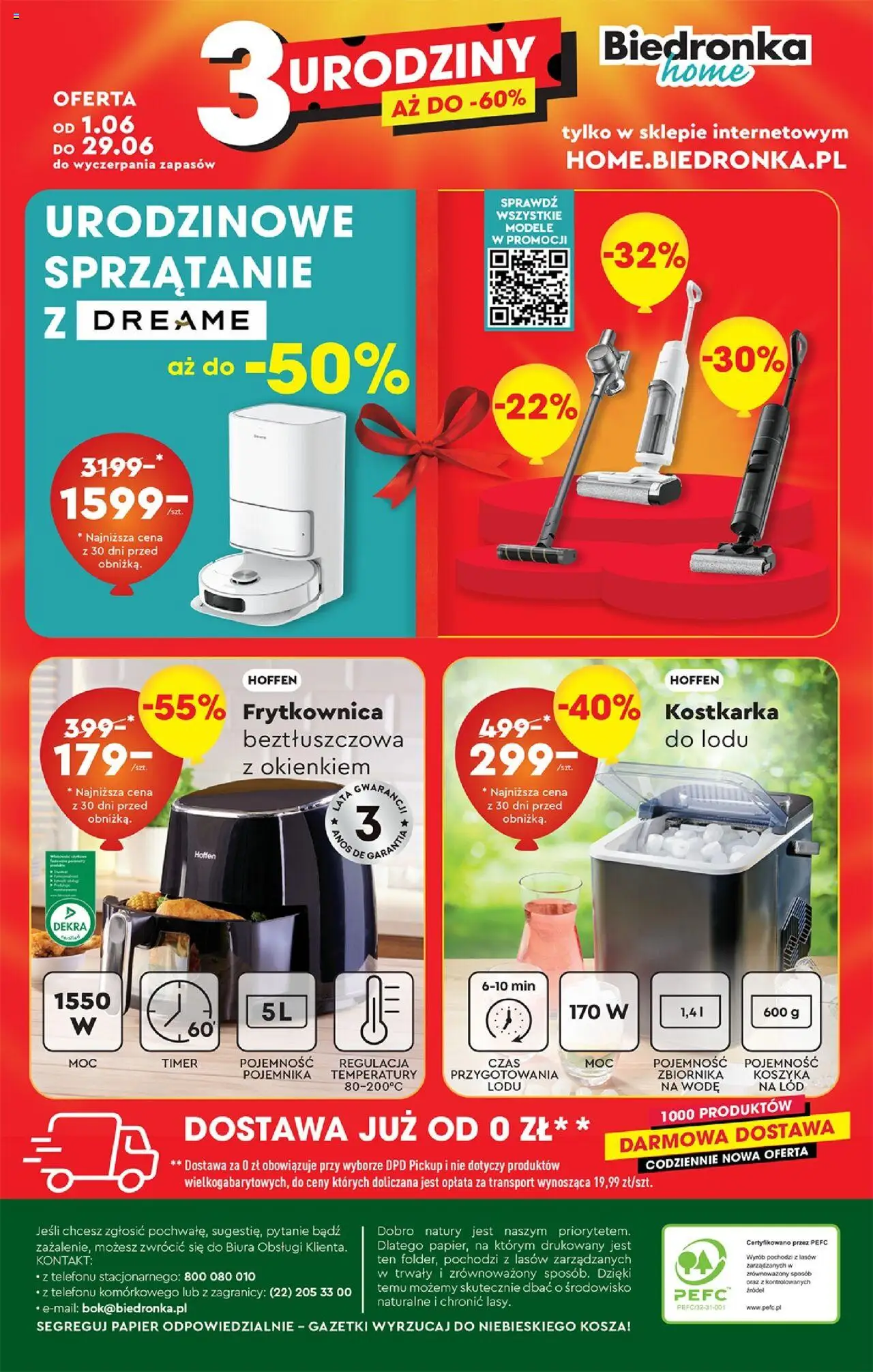 Biedronka gazetka - Home od 01.06.2025 | Strona: 6 | Produkty: Frytkownica, Frytkownica beztłuszczowa