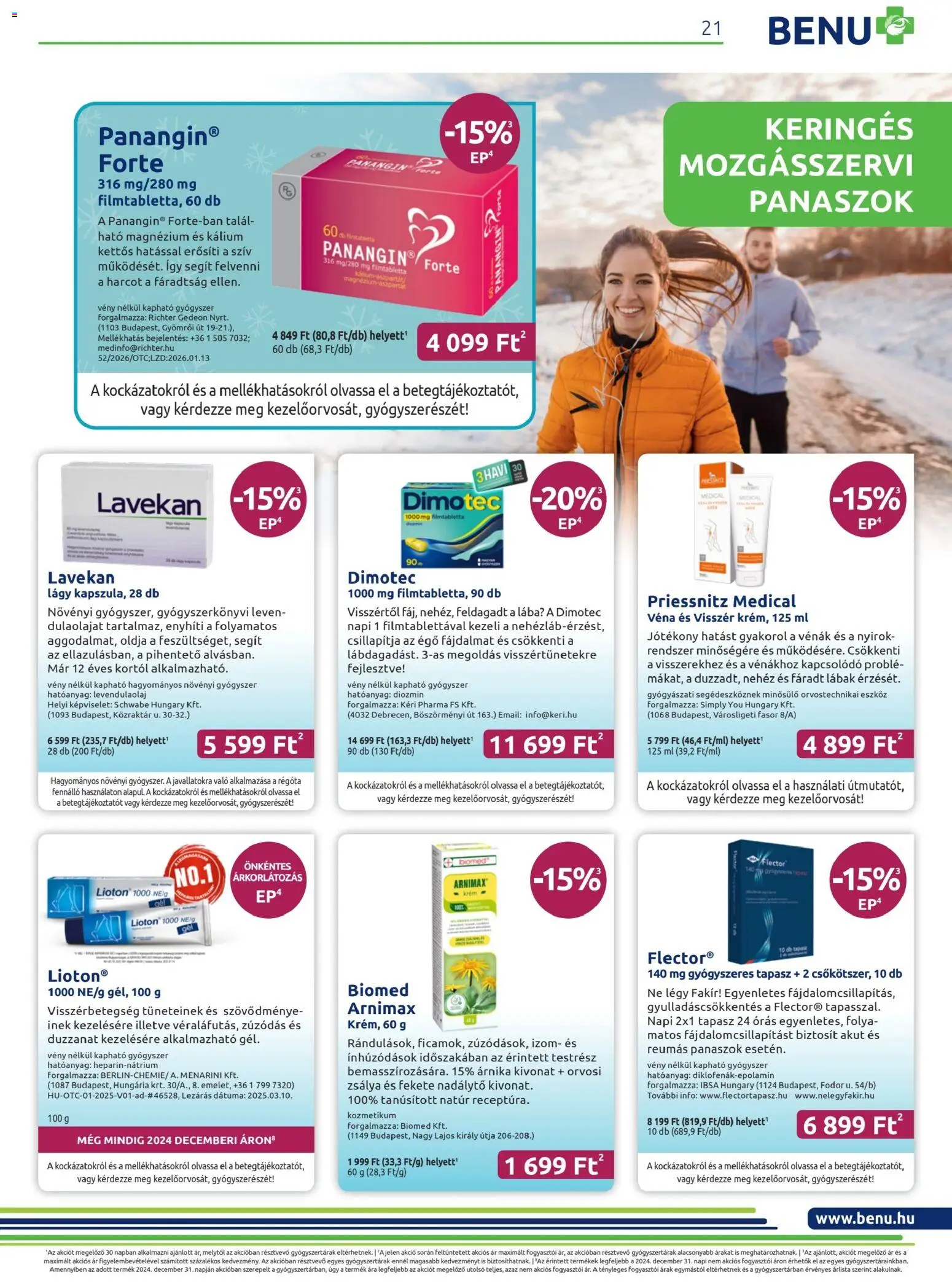 BENU Gyógyszertárak akciós ujság - amely érvényes a következő dátumtól: 01.02.2026 | Oldal: 21