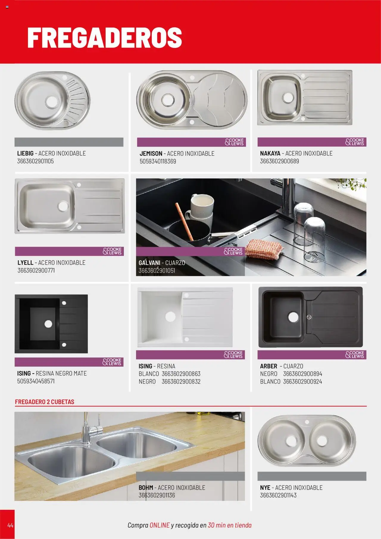 Brico Depôt Cocinas │ válido desde el 01.04.2025 | Página: 44 | Productos: Fregadero