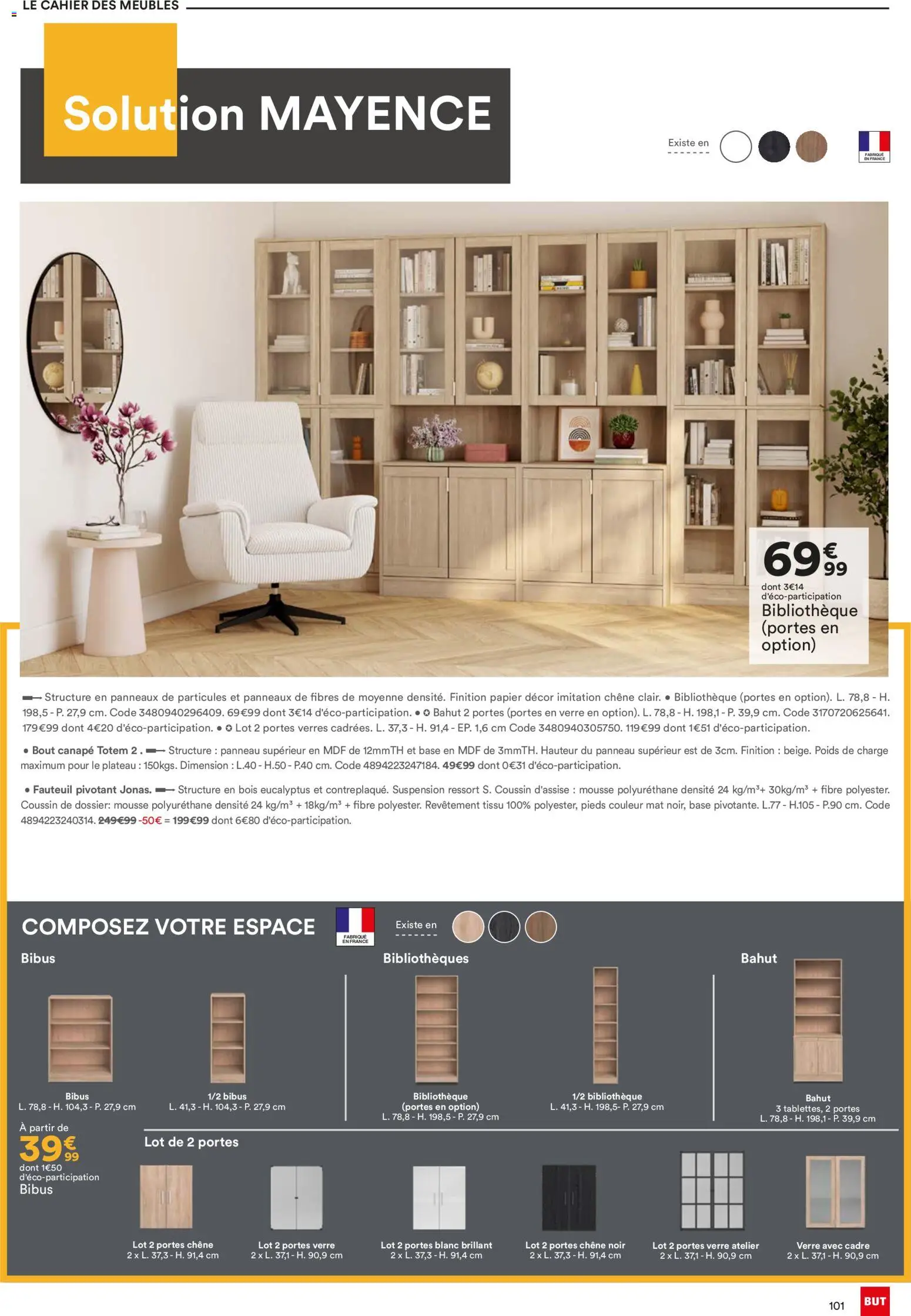 {H1} | Page: 101 | Produits: Base, Plateau, Fauteuil, Cadre