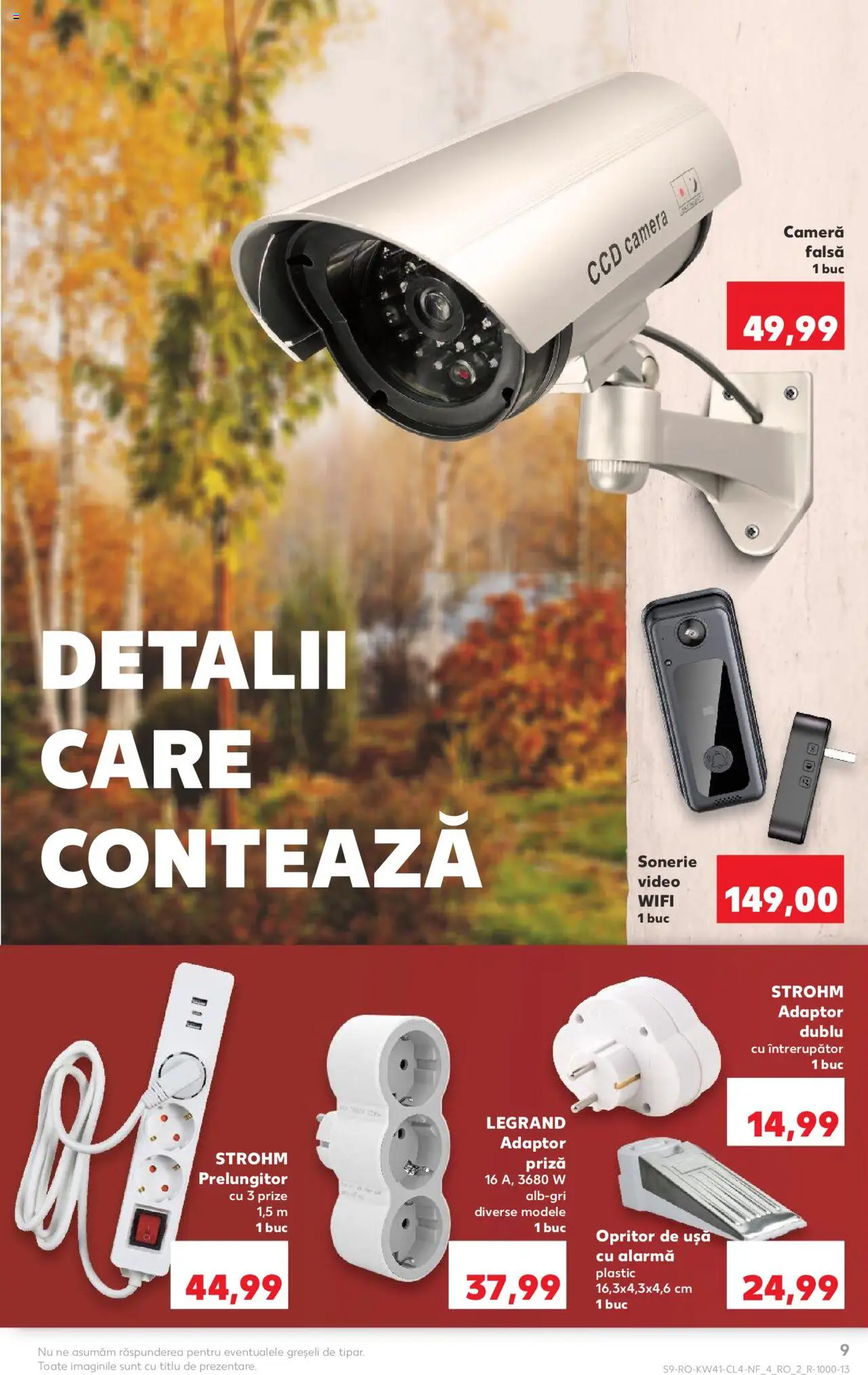 Noul catalog Kaufland – valabil de la 08.10.2025 | Pagină: 9 | Produse: Sonerie, Video, Adaptor, Priză