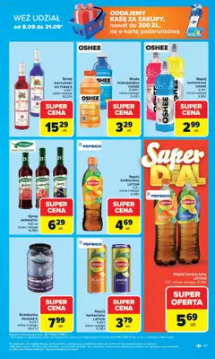 Carrefour Gazetka od 08.09.2025 | Strona: 45 | Produkty: Syrop, Malina, Ice Tea, Grenadina