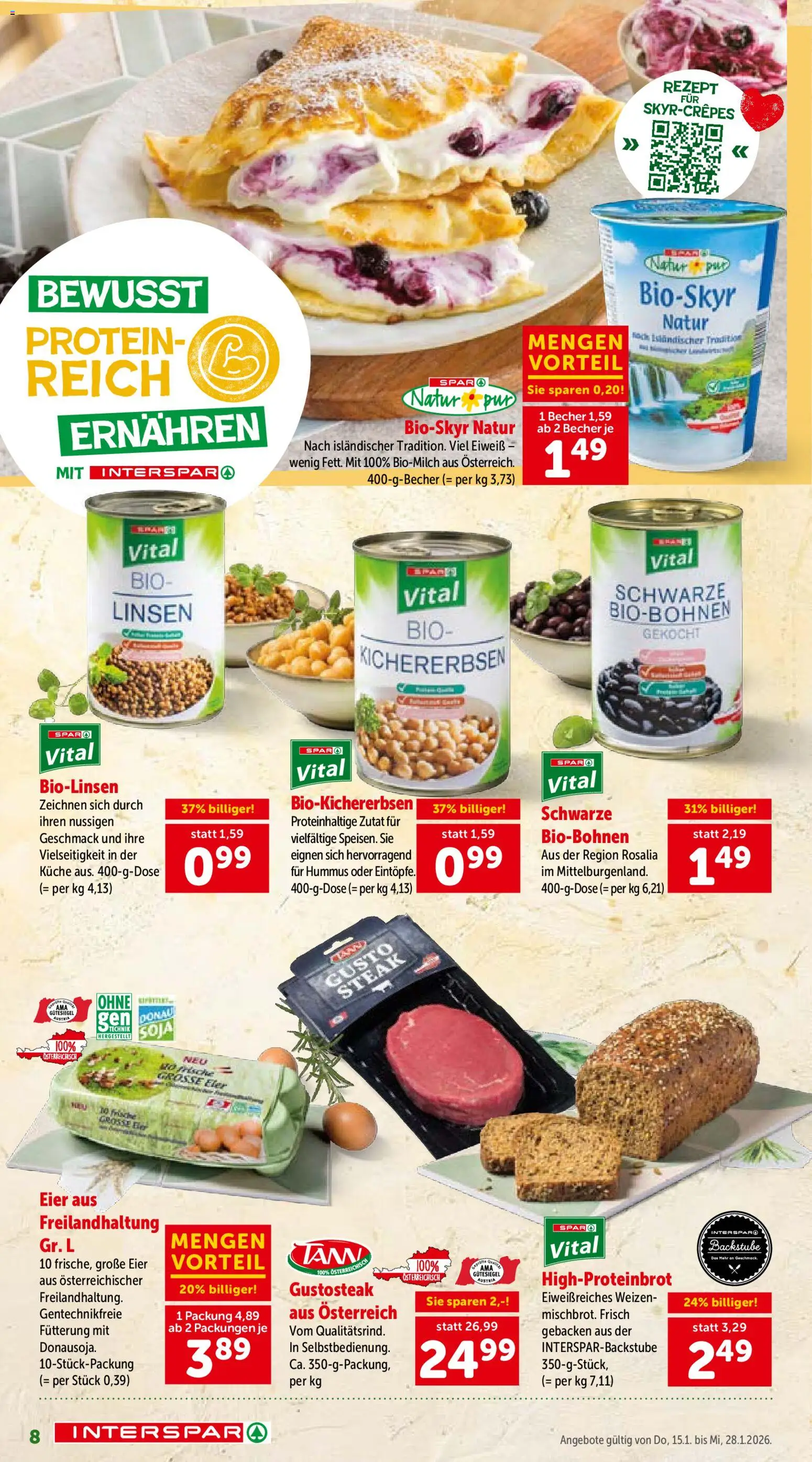 Interspar Bewusst Geniessen - Österreich  gültig ab 15.01.2026 | Seite: 8 | Produkte: Eier