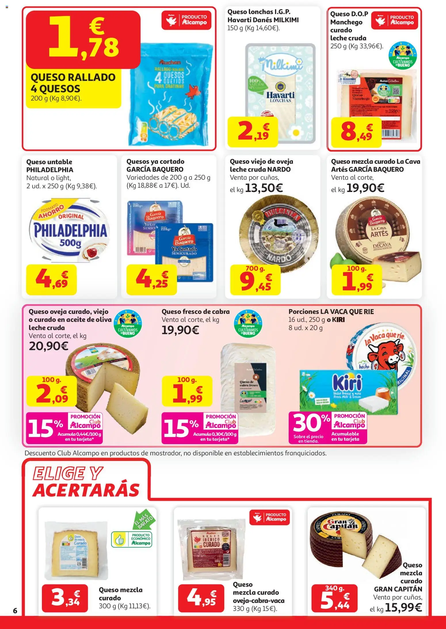 Alcampo HP Catalan │ válido desde el 21.04.2026 | Página: 6 | Productos: Leche, Queso, Aceite, Queso fresco