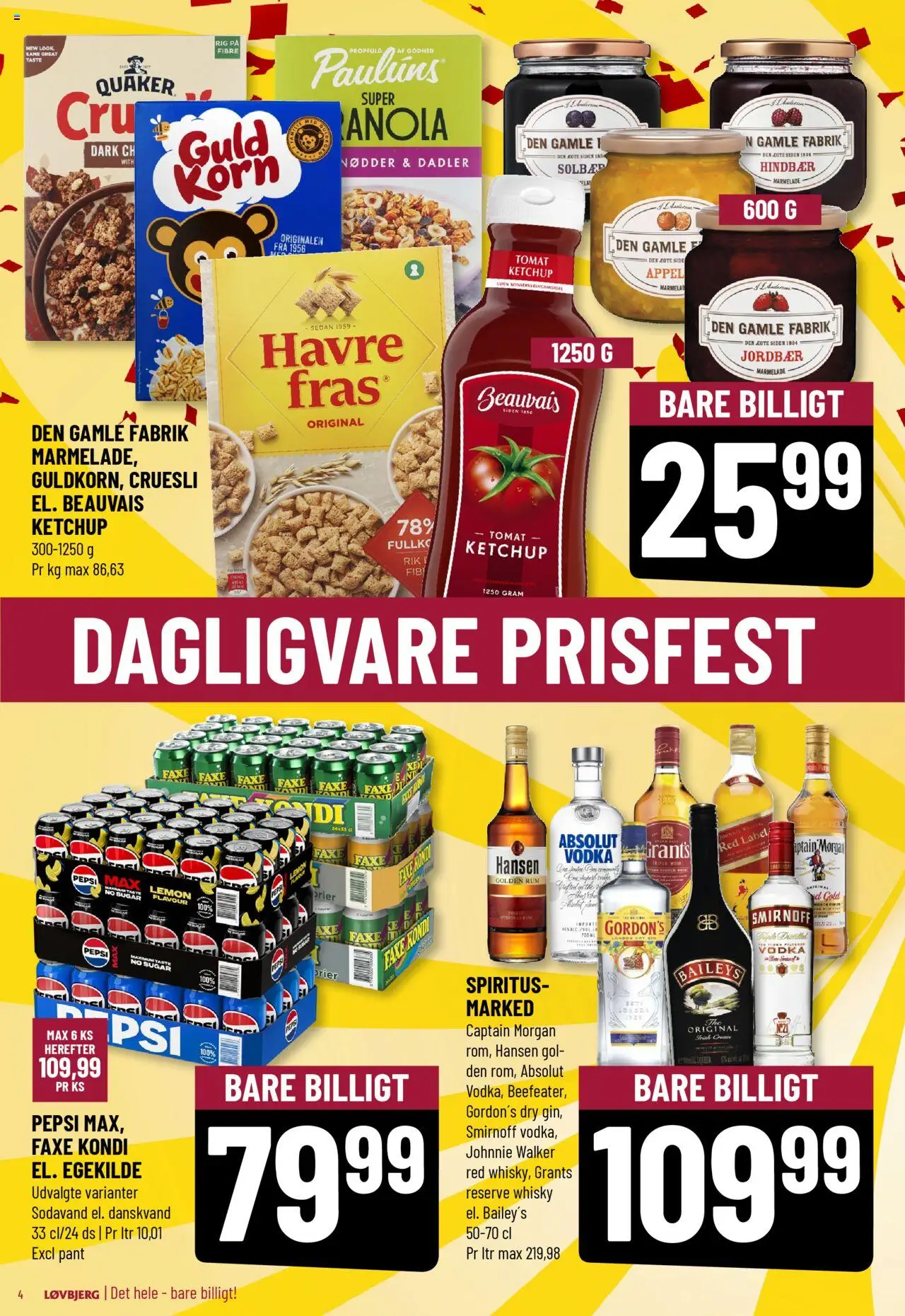 Løvbjerg Tilbudsavis gyldig fra 20.06.2025 | Side: 4 | Produkter: Nødder, Whisky, Sodavand, Hindbær