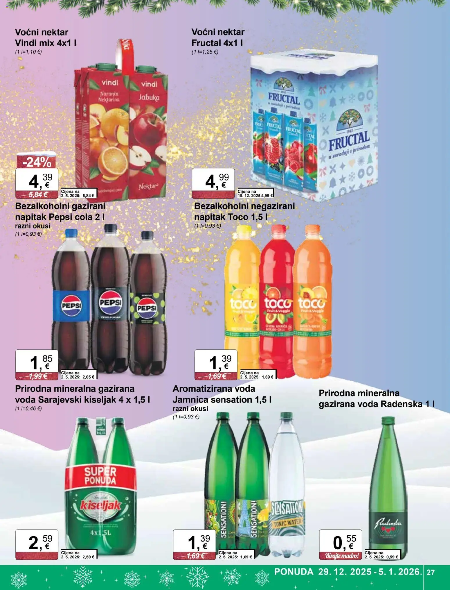 KTC katalog | vrijedi od 29.12.2025 | Stranica: 27 | Proizvodi: Pepsi, Tonic, Nektarina, Jabuka