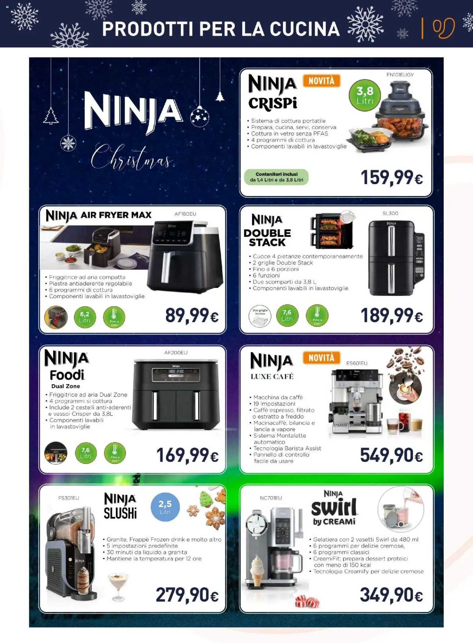 Volantino Unieuro del 06.12.2025 | Pagina: 7 | Prodotti: Macchina da caffe, Lavastoviglie, Bilancia, Friggitrice