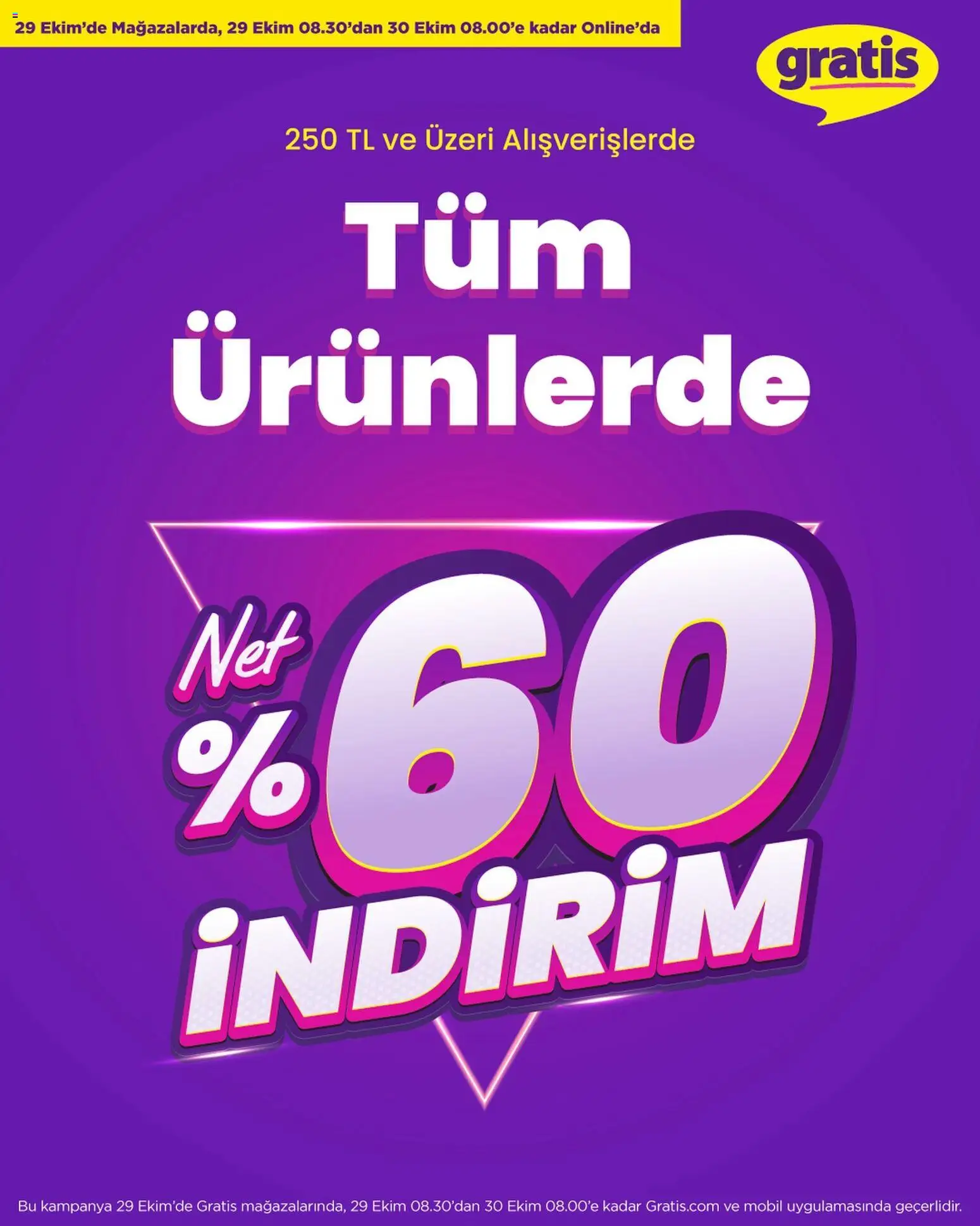 Gratis Tüm Ürünlerde NET %60 İNDİRİM  - 29.10.2025 tarihinden itibaren geçerlidir | Sayfa: 1