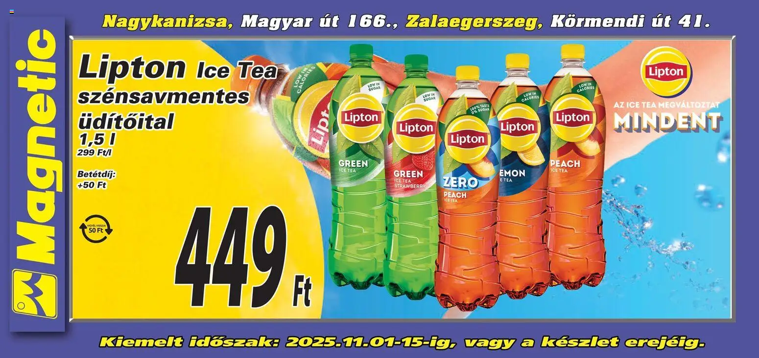 Magnetic akciós ujság - amely érvényes a következő dátumtól: 01.11.2025 | Oldal: 4 | Termékek: Ice tea, Tea