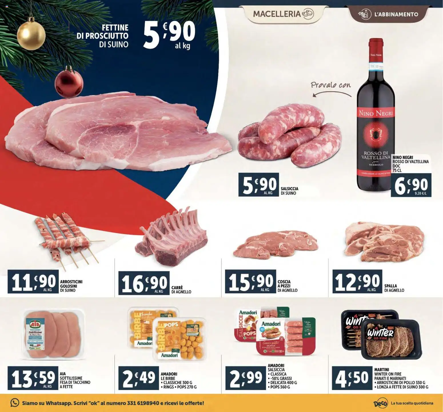 Volantino Decò del 02.12.2025 | Pagina: 13 | Prodotti: Pollo, Tacchino, Prosciutto, Agnello