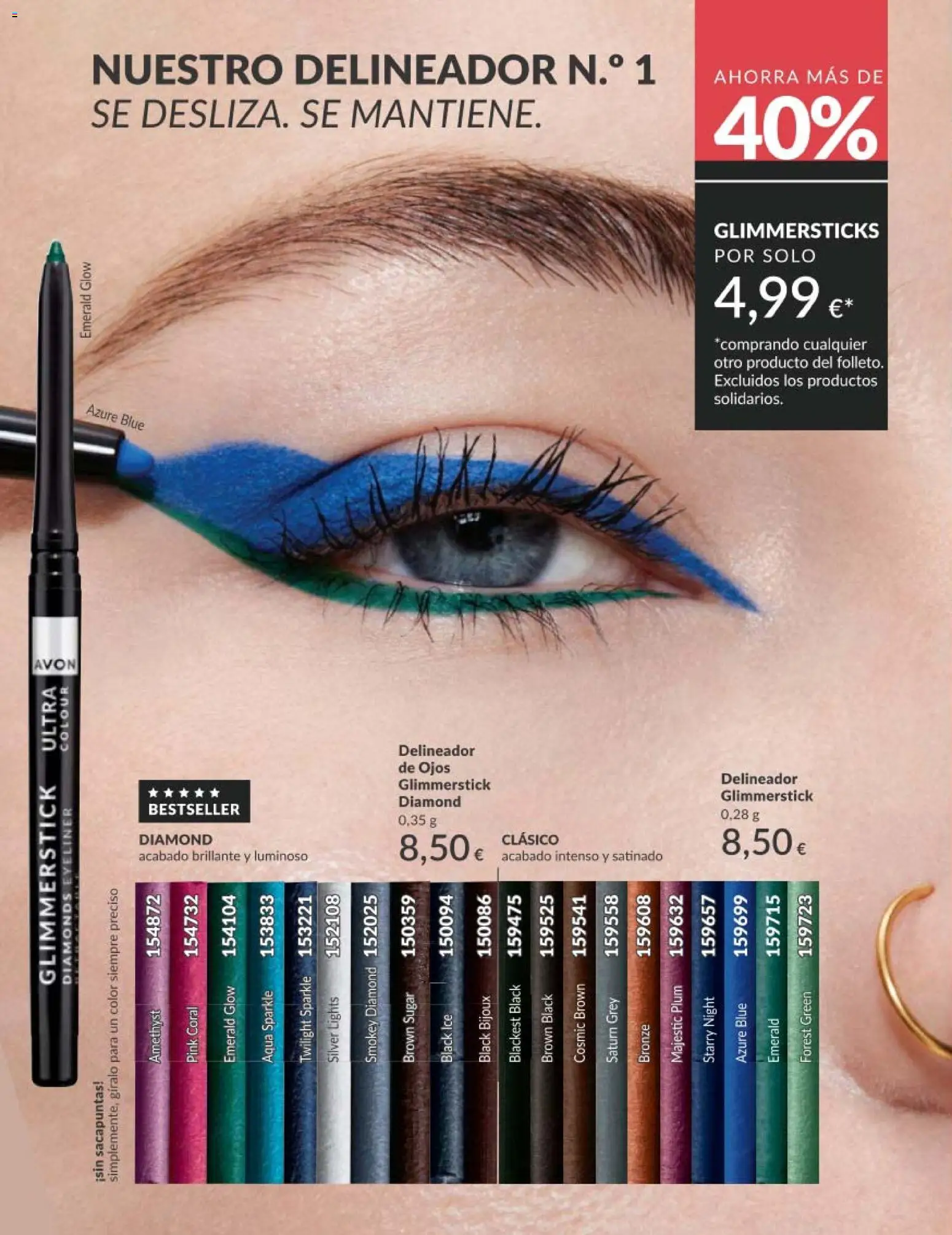 Catálogo AVON campaña 5 │ válido desde el 01.05.2026 | Página: 180 | Productos: Delineador de ojos, Delineador, Sacapuntas