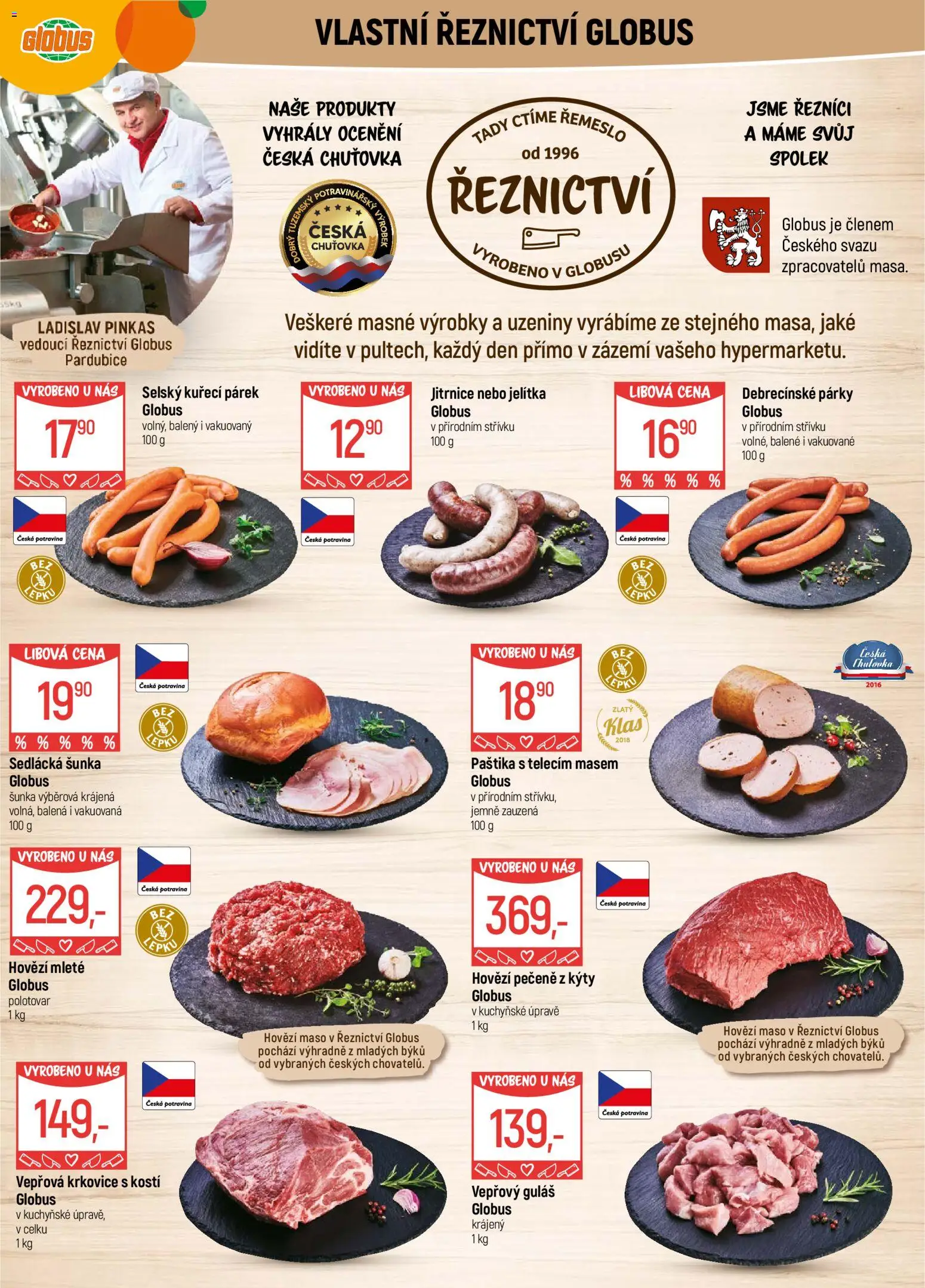 Globus leták - Pardubice od 05.11.2025 | Strana: 5 | Produkty: Uzeniny, Maso, Guláš, Krkovice