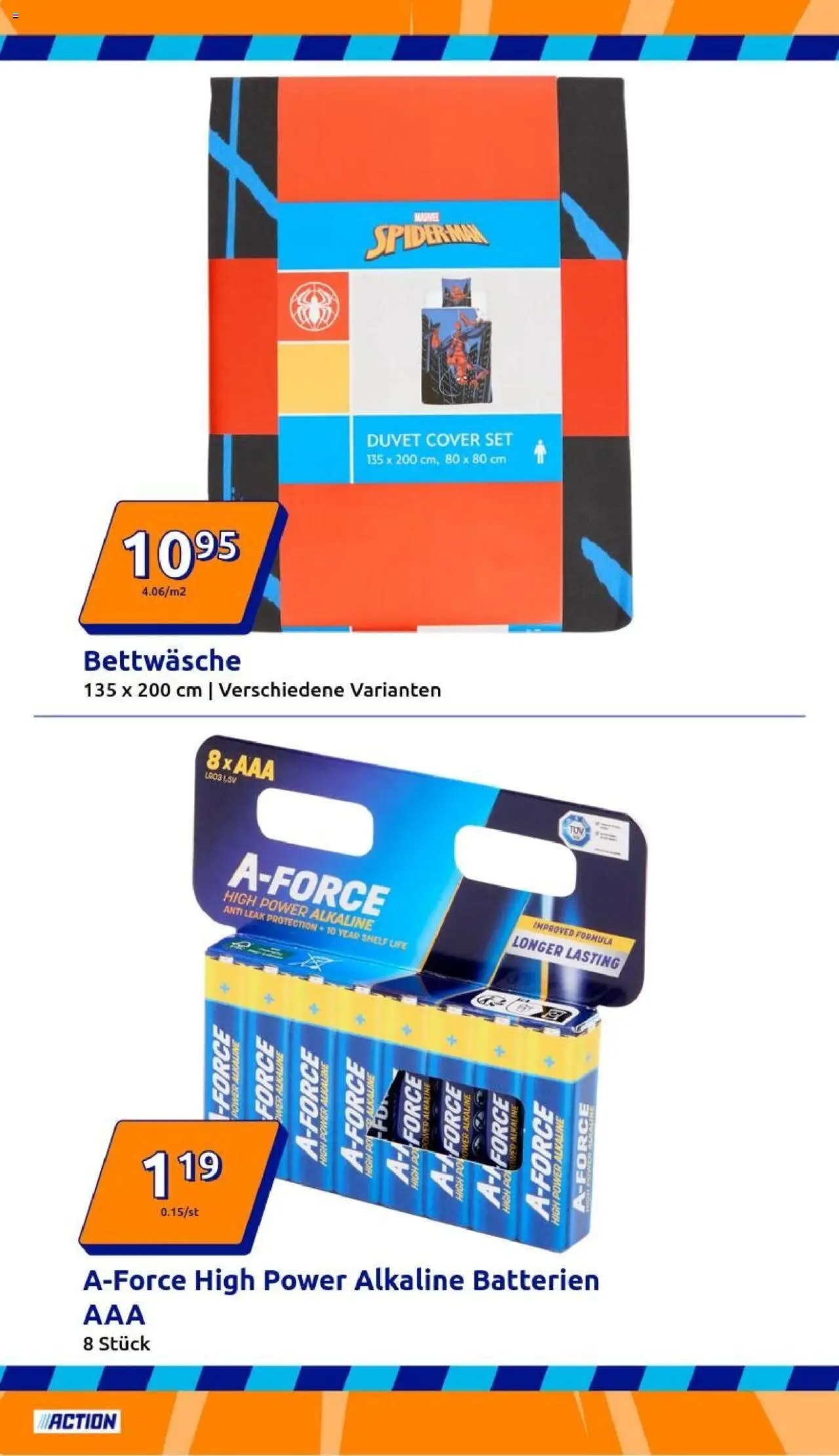 Action Prospekt – gültig ab 01.10.2025 | Seite: 18 | Produkte: Batterien, Bettwäsche