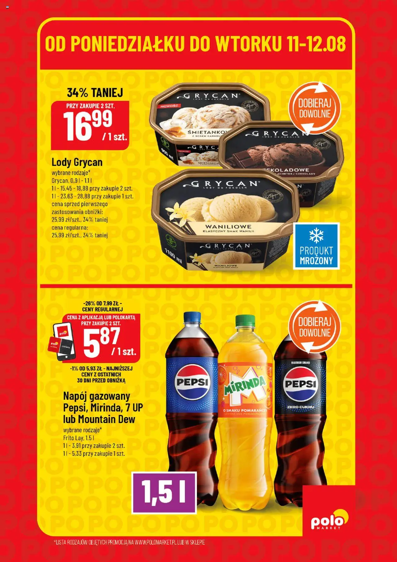 POLOmarket Gazetka - Super Hity od 11.08.2025 | Strona: 5 | Produkty: Czekolady, Lody Grycan, Pepsi, Sok