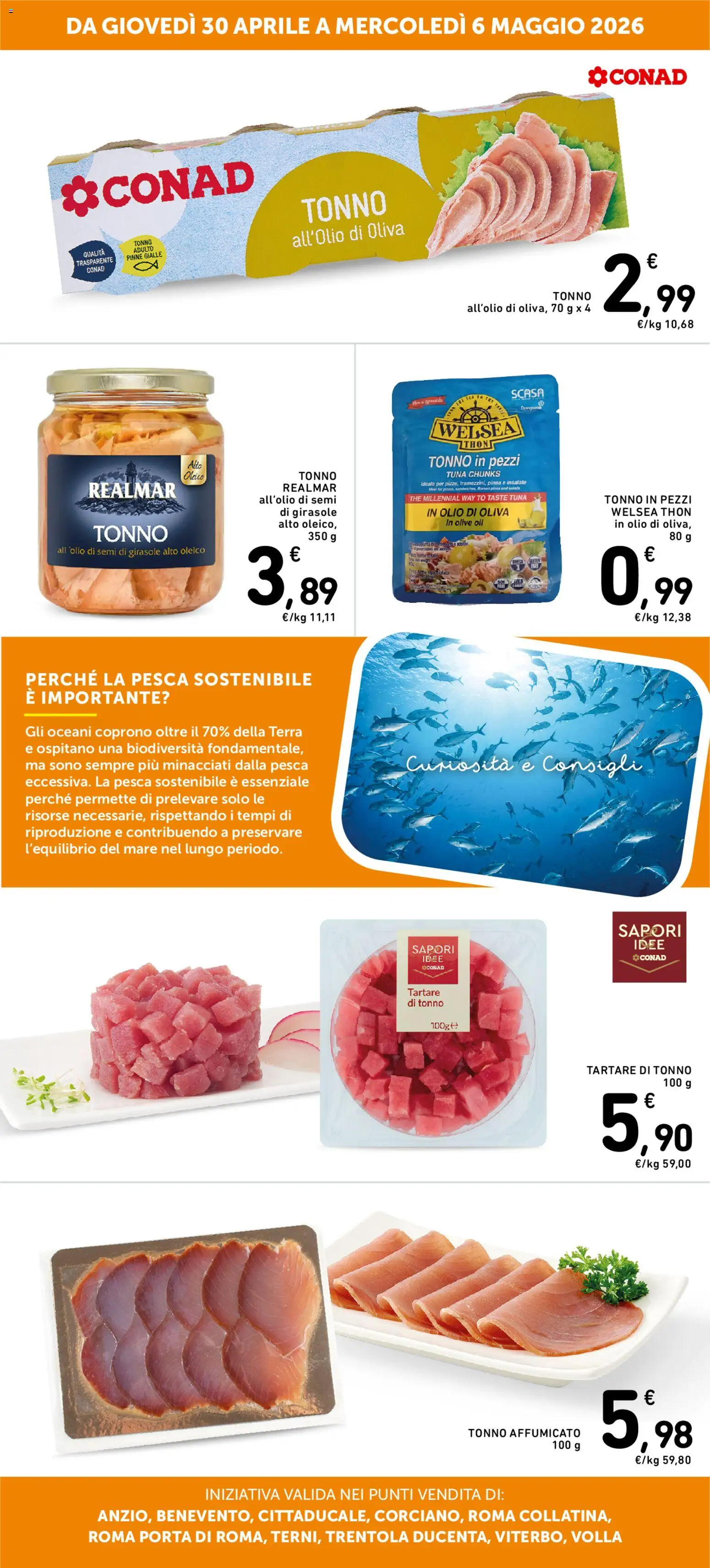 Volantino Spazio Conad del 30.04.2026 | Pagina: 2 | Prodotti: Olio, Olive, The, Olio di Oliva