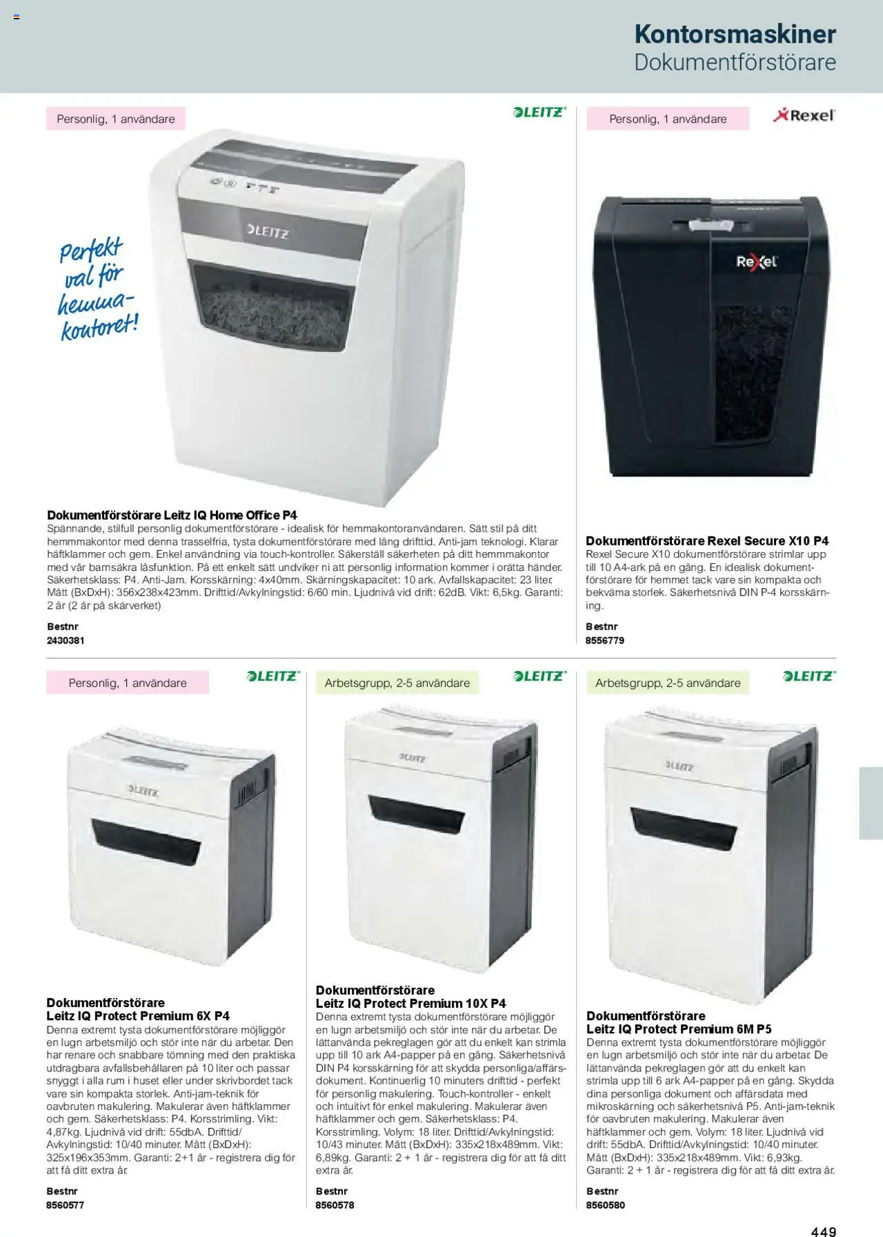 Office Depot reklamblad aktuell från 01.02.2025 | Sida: 451 | Produkter: Dokumentförstörare