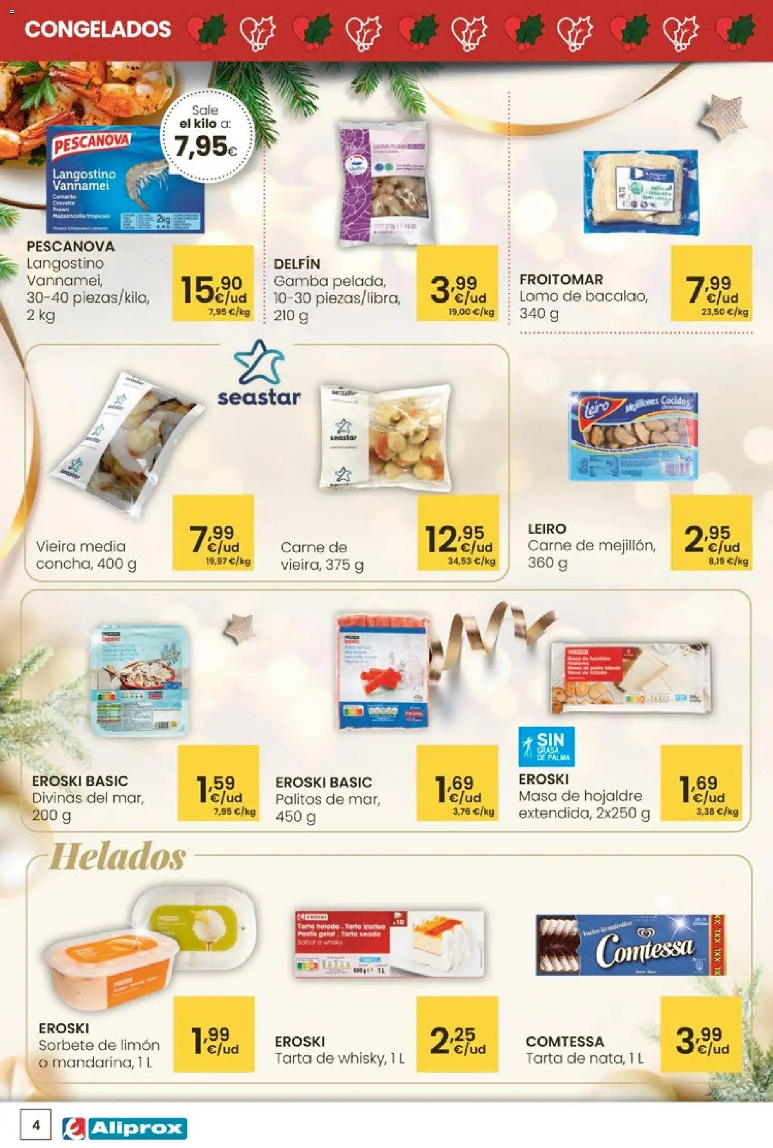 Eroski - Aliprox │ válido desde el 18.12.2025 | Página: 4 | Productos: Langostino, Gamba