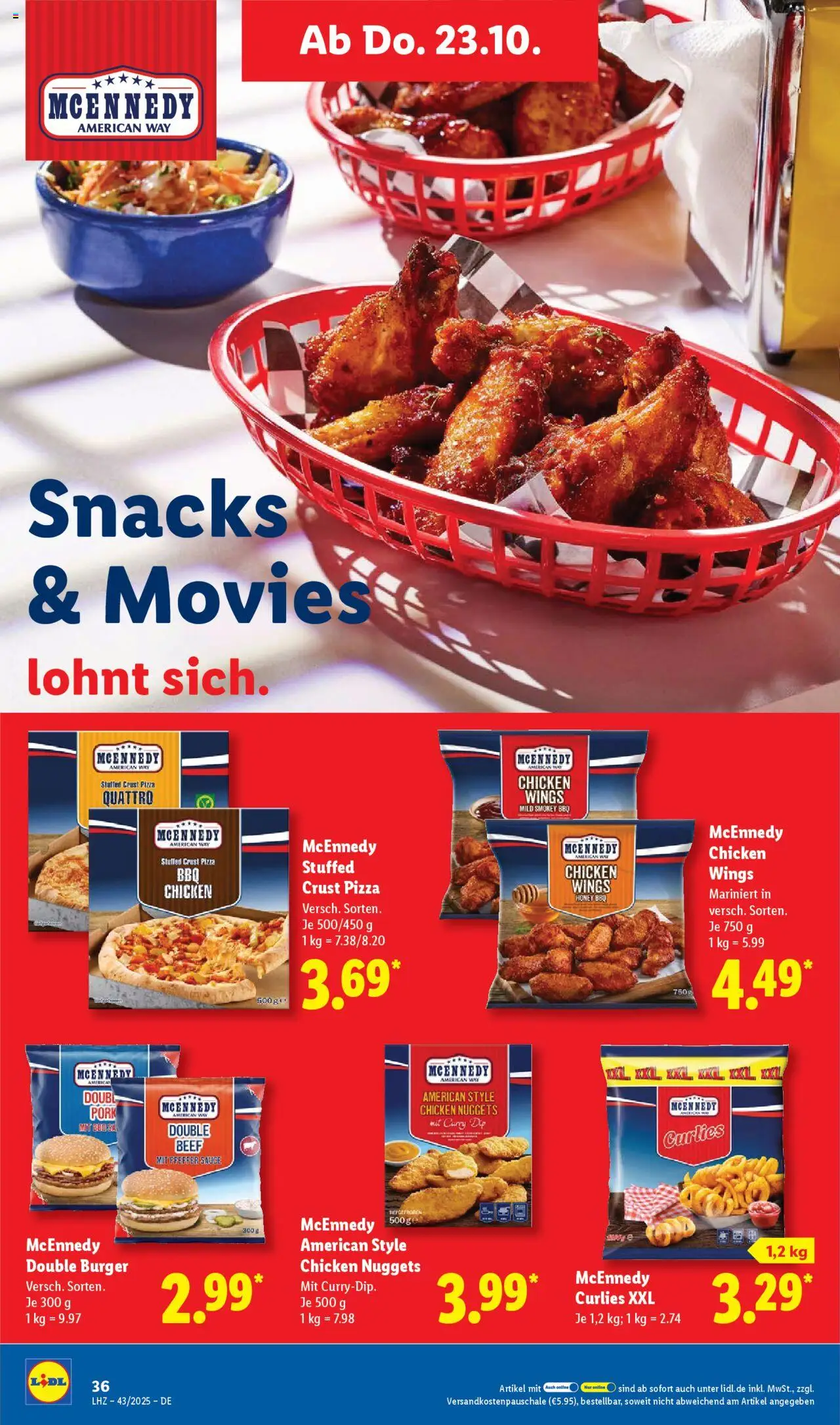 Lidl - Prospekt – gültig ab 20.10.2025 | Seite: 54 | Produkte: Burger, Pfeffer, Pizza