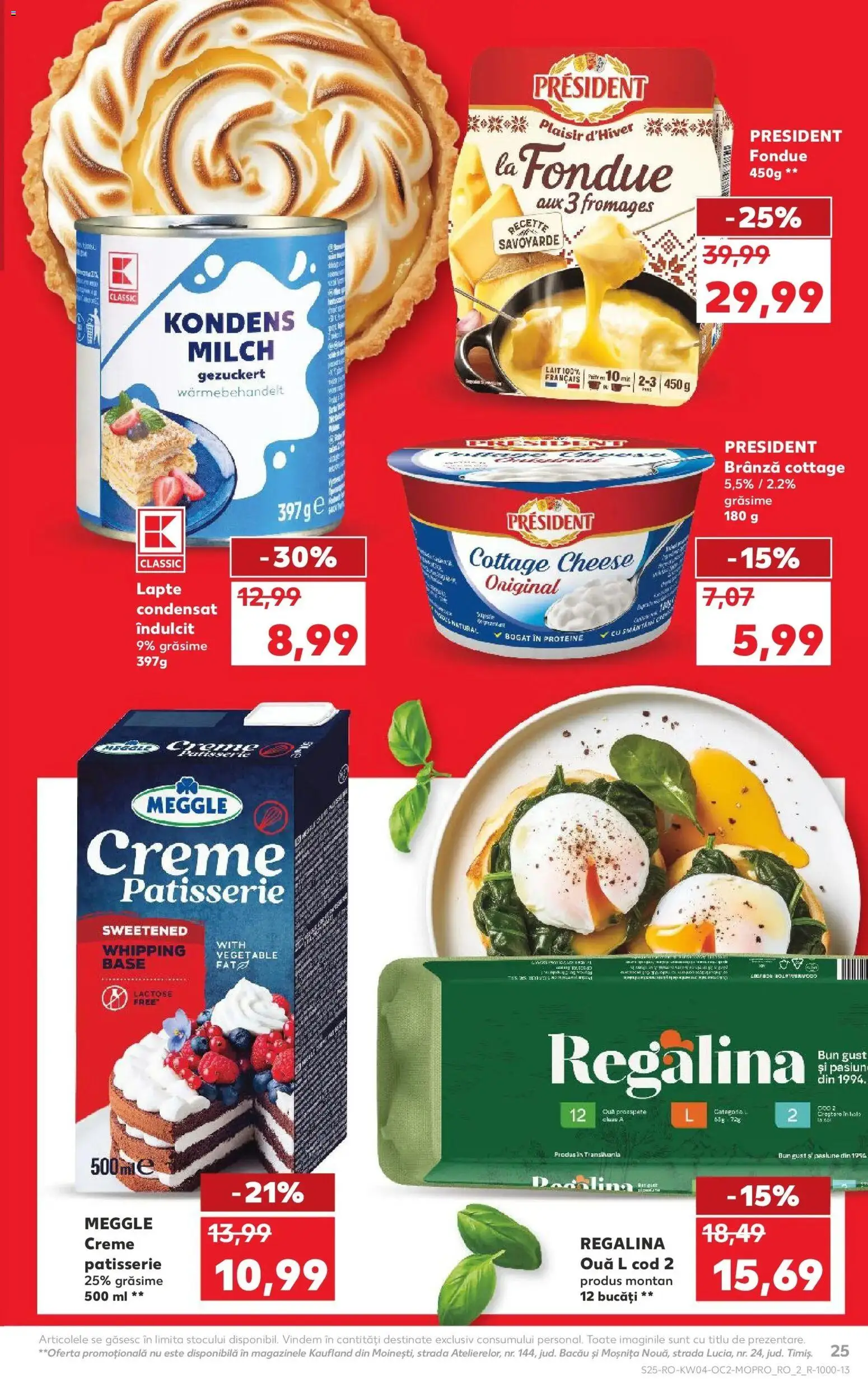Noul catalog Kaufland – valabil de la 21.01.2026 | Pagină: 25 | Produse: Masaüstü kılıfı, Lapte, Brânză, Ouă
